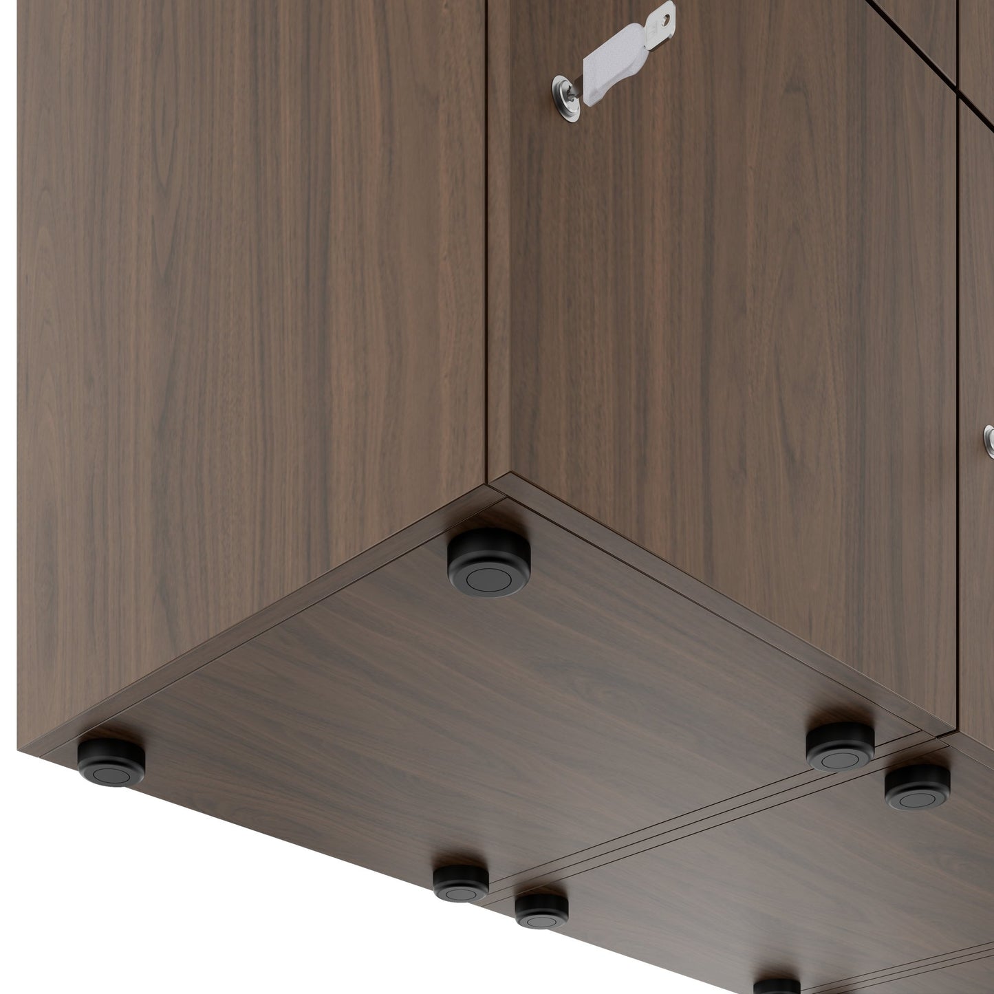 CHOICE Spind | 1800 x 1704 mm, 12 Schliessfächer, Blumenkästen, Nussbaum