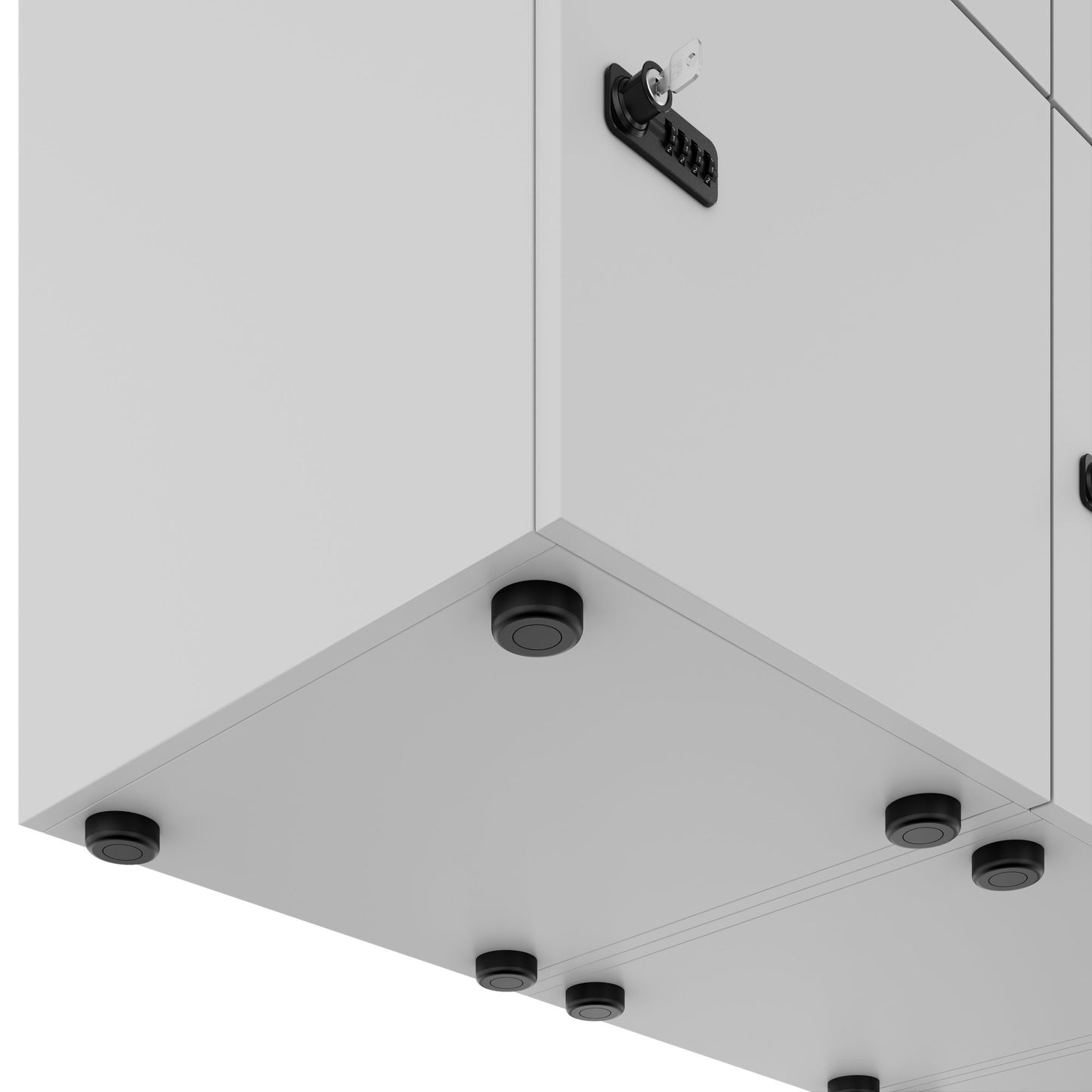 CHOICE Spind | 1800 x 1704 mm, 12 Schliessfächer, Blumenkästen, Perlgrau