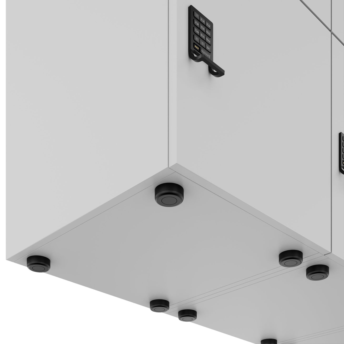 CHOICE Spind | 1800 x 1704 mm, 12 Schliessfächer, Blumenkästen, Perlgrau