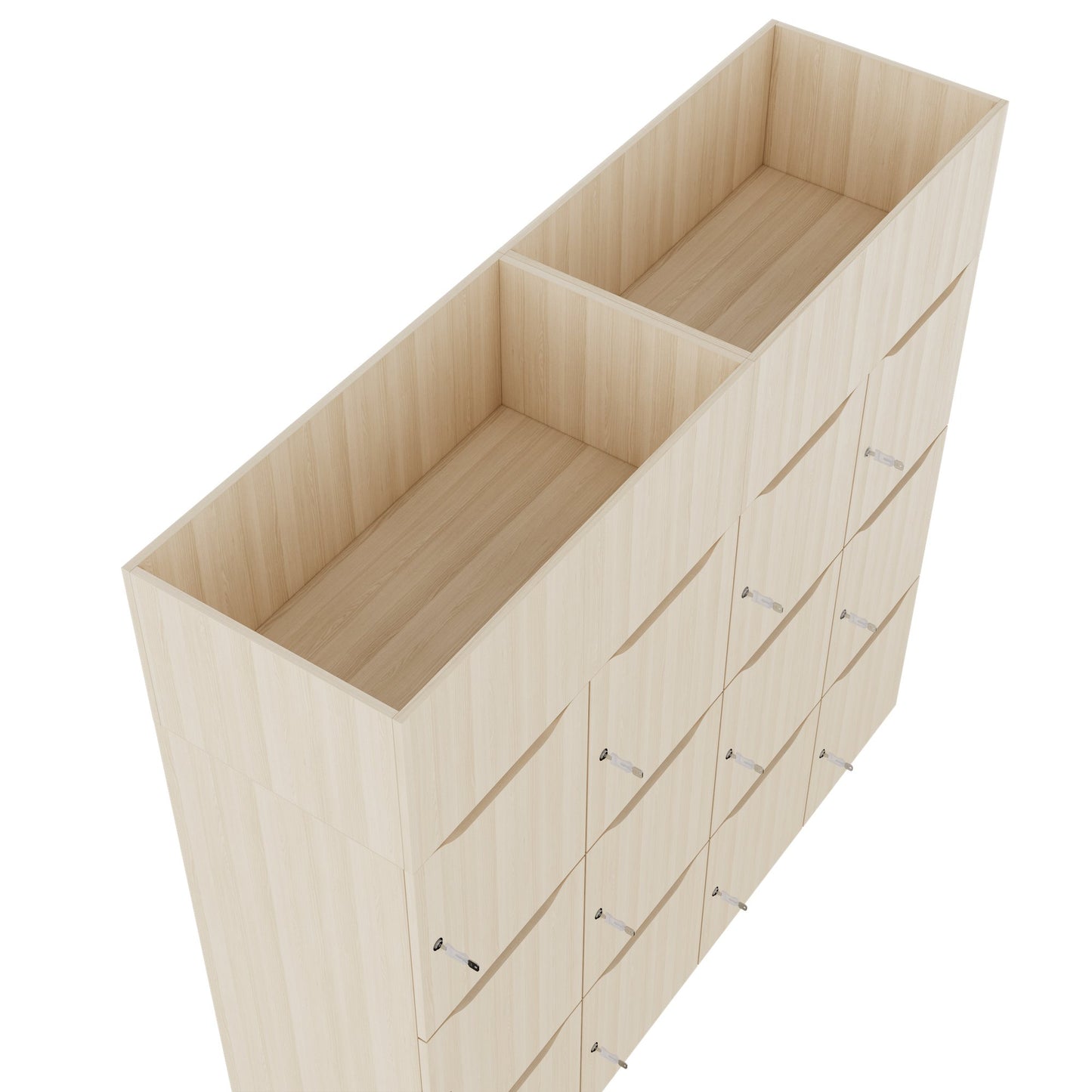 CHOICE Spind | 1800 x 1704 mm, 12 Schliessfächer, Blumenkästen, Sandesche