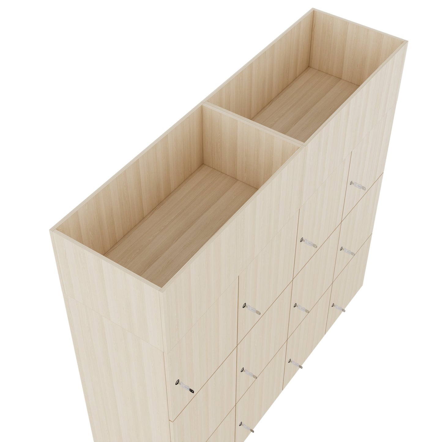 CHOICE Spind | 1800 x 1704 mm, 12 Schliessfächer, Blumenkästen, Sandesche