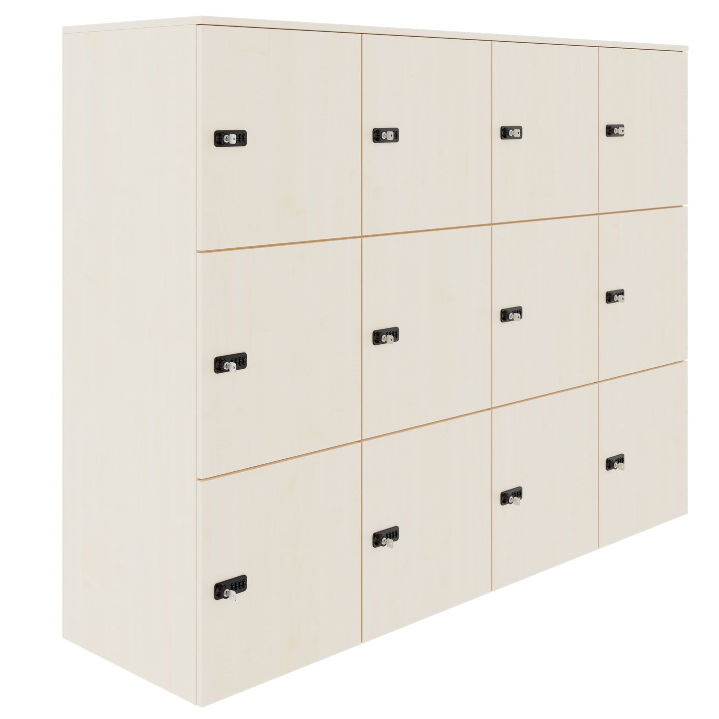 CHOICE Spind | 1804 x 1386 mm, 12 Schließfächer, Ahorn