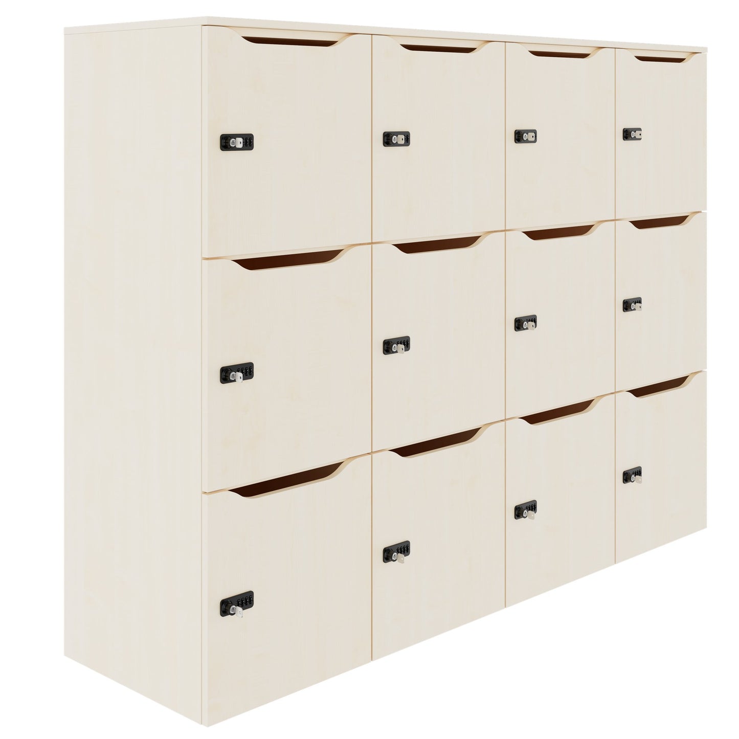 CHOICE Spind | 1804 x 1386 mm, 12 Schließfächer, Ahorn