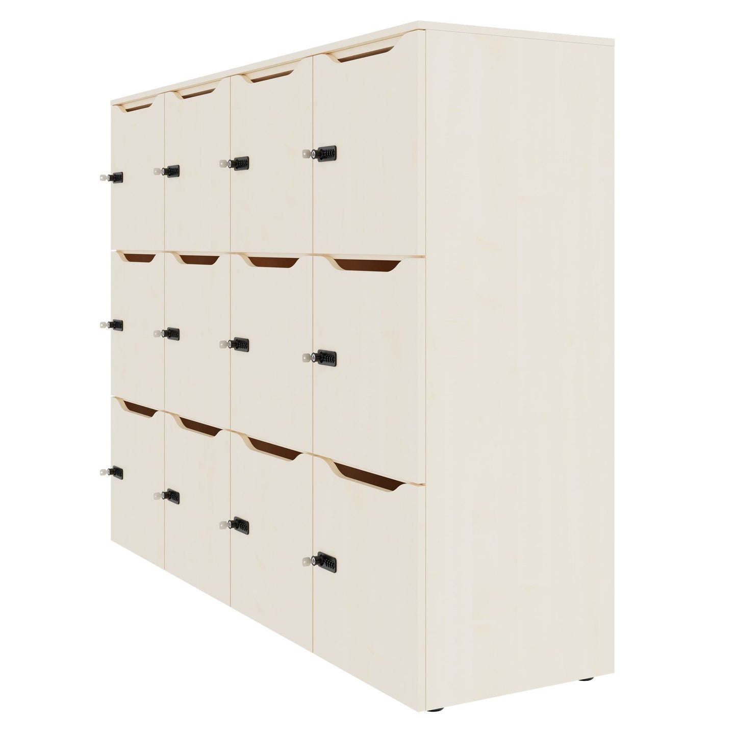 CHOICE Spind | 1804 x 1386 mm, 12 Schließfächer, Ahorn