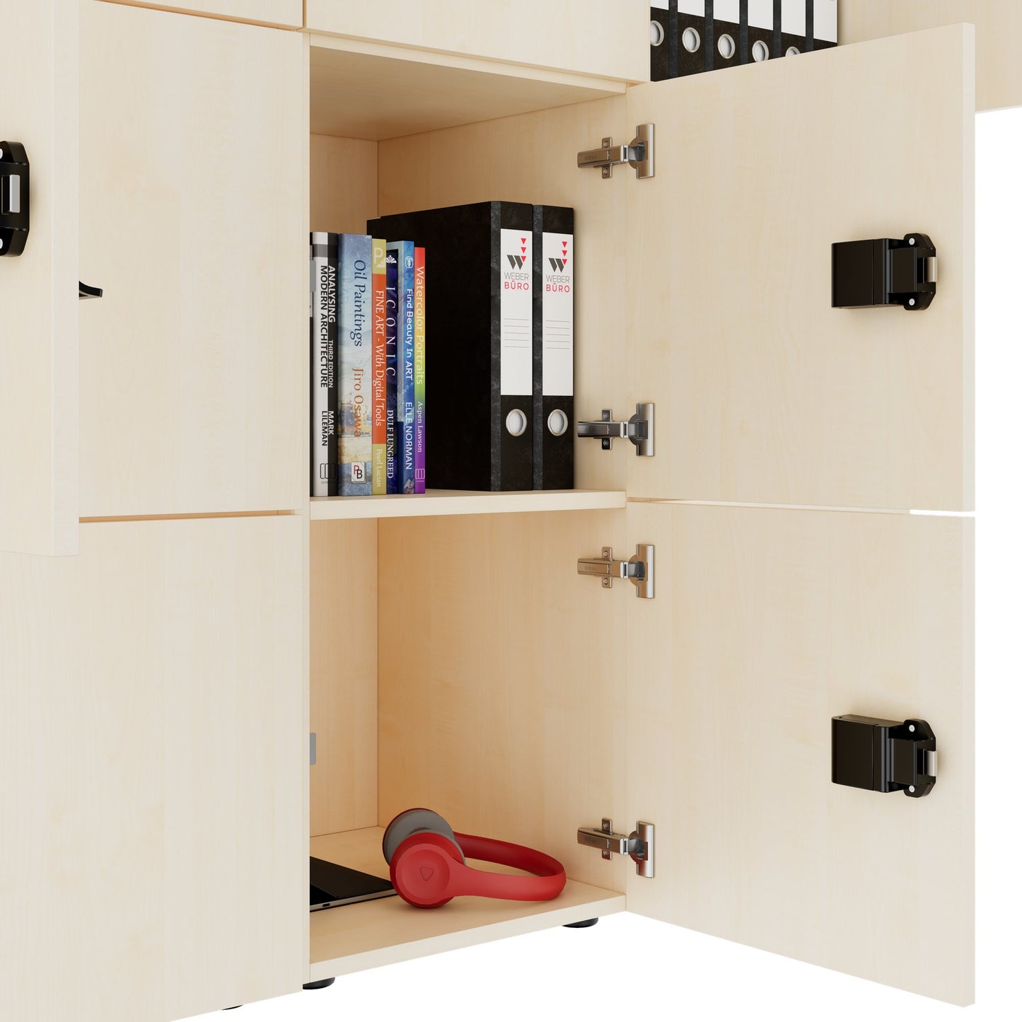 CHOICE Spind | 1804 x 1386 mm, 12 Schließfächer, Ahorn