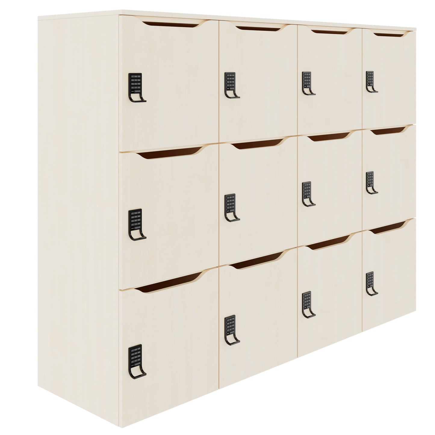 CHOICE Spind | 1804 x 1386 mm, 12 Schließfächer, Ahorn