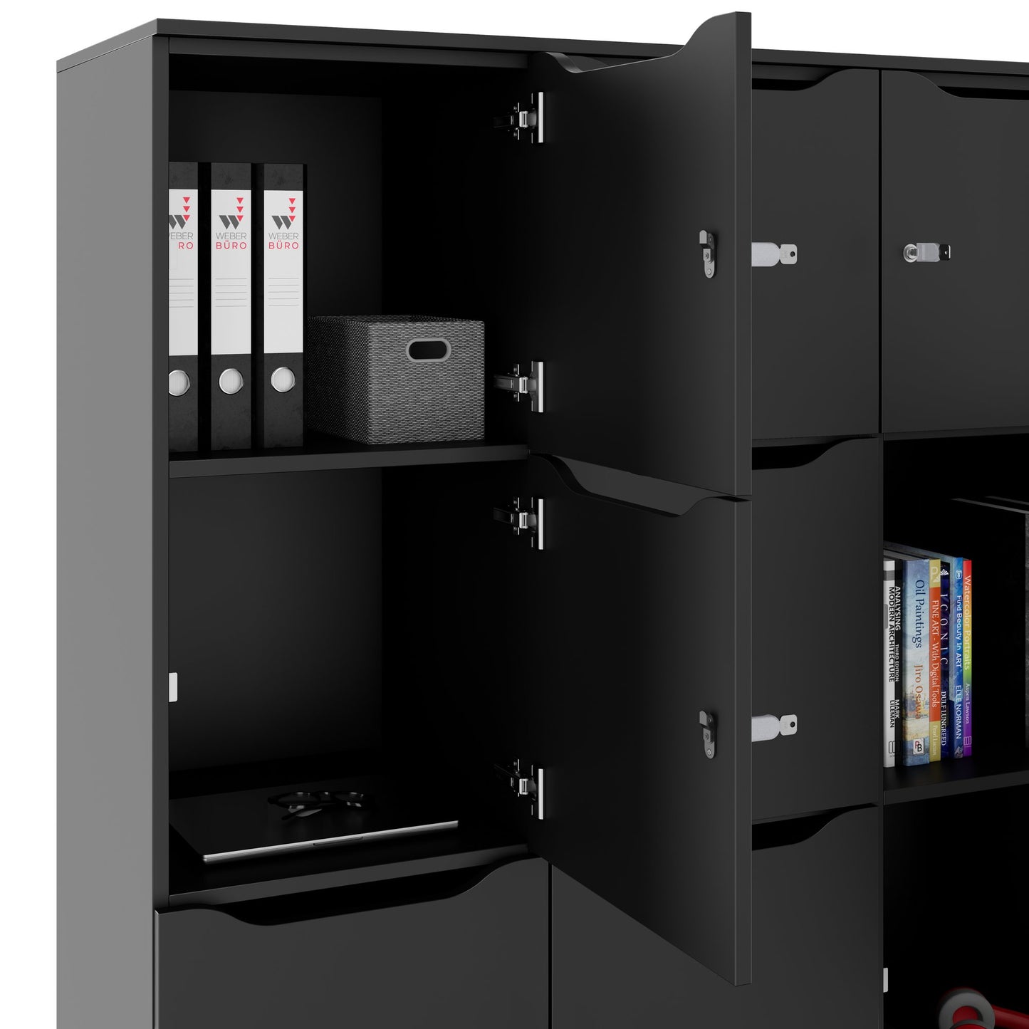 CHOICE Spind | 1804 x 1386 mm, 12 Schliessfächer, Anthrazit