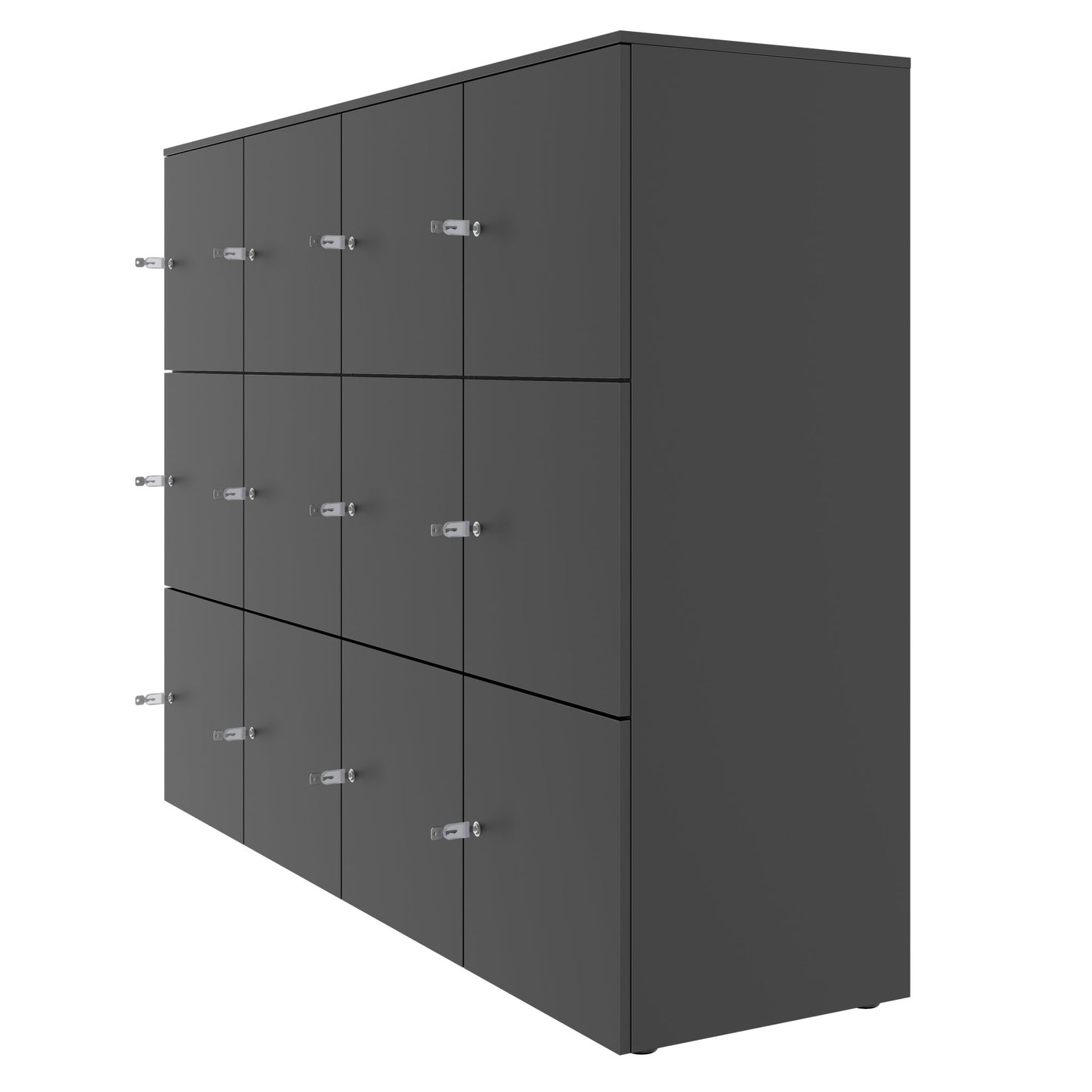 CHOICE Spind | 1804 x 1386 mm, 12 Schliessfächer, Anthrazit