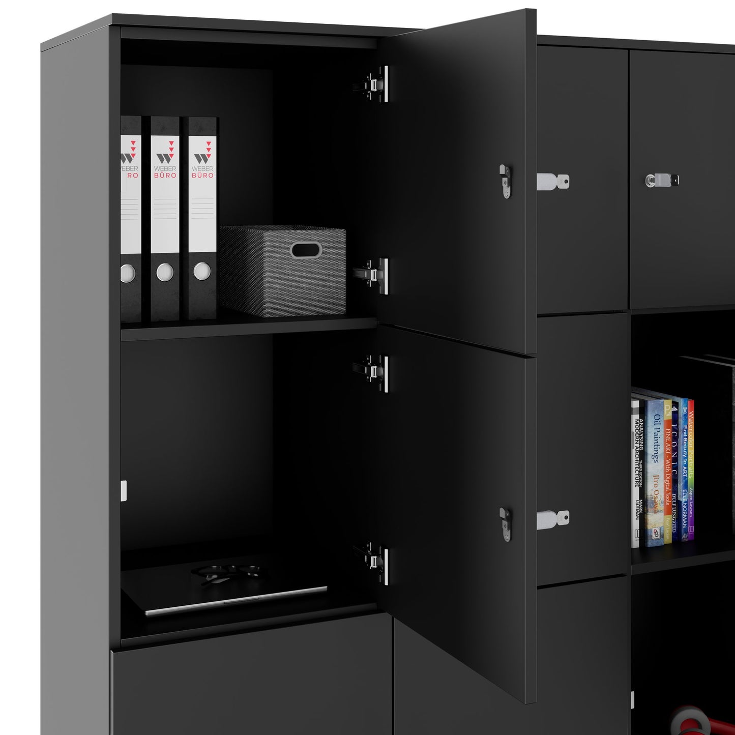 CHOICE Spind | 1804 x 1386 mm, 12 Schliessfächer, Anthrazit