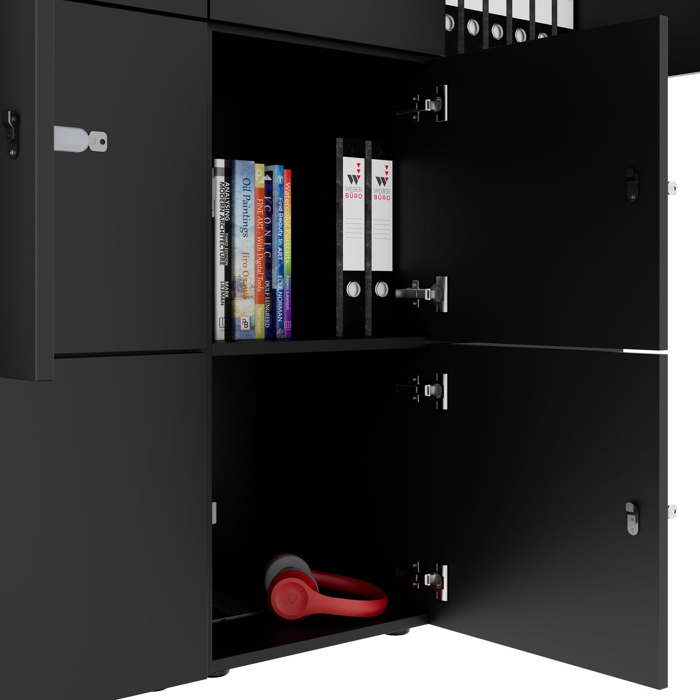 CHOICE Spind | 1804 x 1386 mm, 12 Schliessfächer, Anthrazit