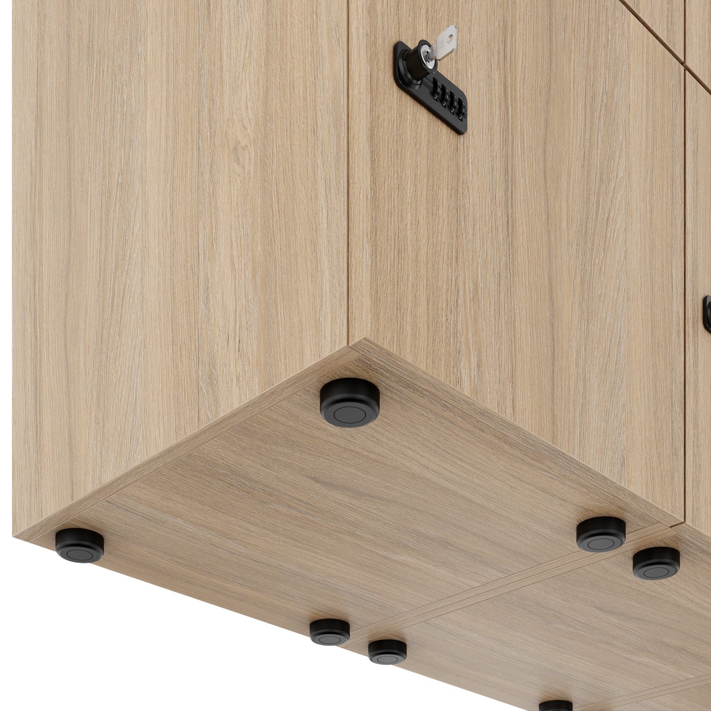 CHOICE Spind | 1804 x 1386 mm, 12 Schliessfächer, Bernsteineiche