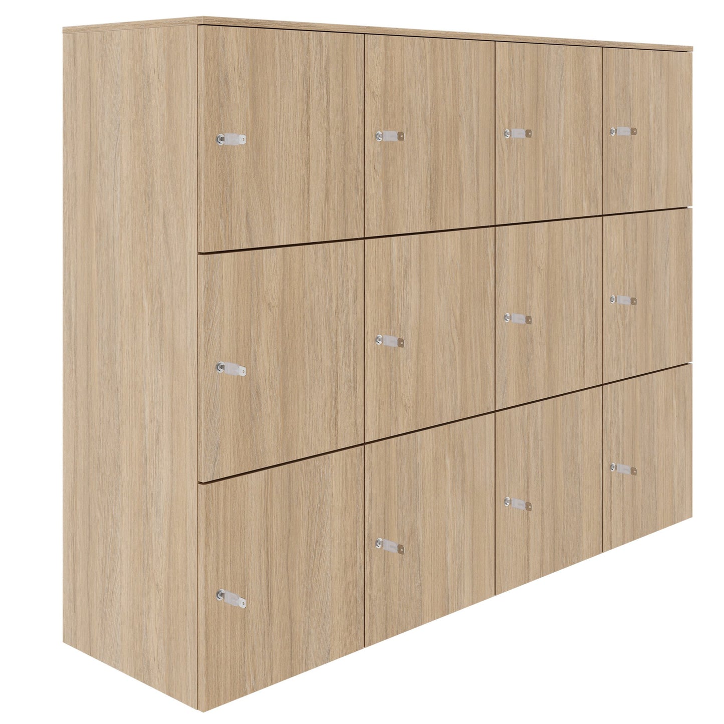 CHOICE Spind | 1804 x 1386 mm, 12 Schliessfächer, Bernsteineiche