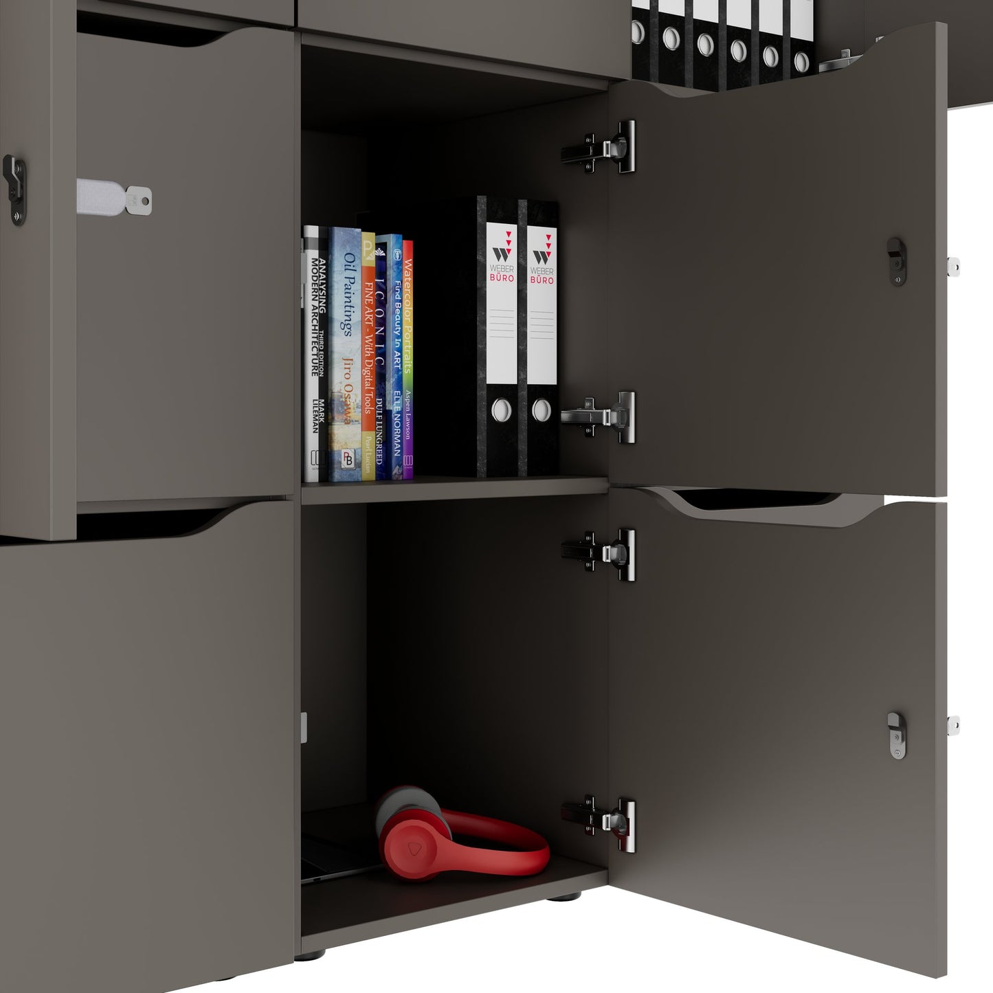 CHOICE Spind | 1804 x 1386 mm, 12 Schließfächer, Cubanitgrau