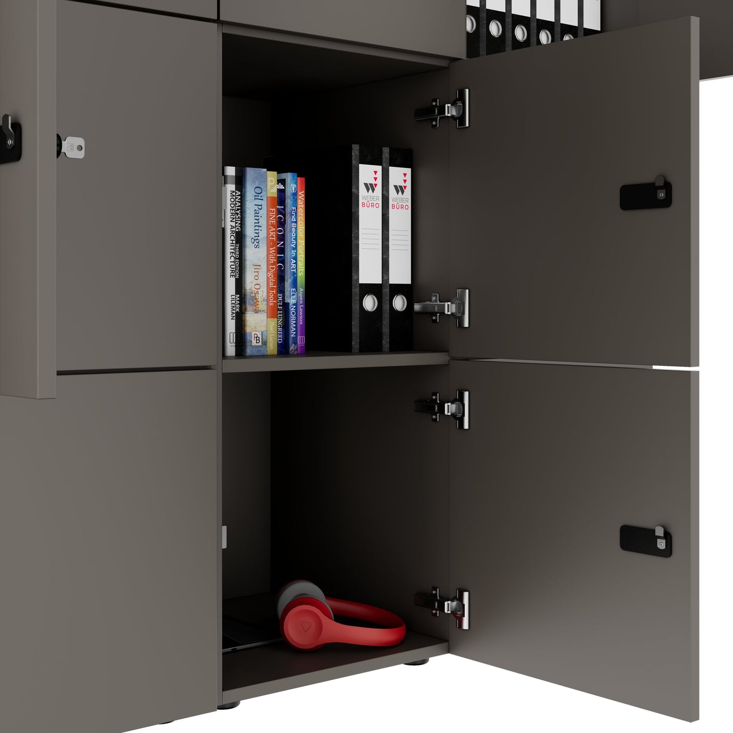 CHOICE Spind | 1804 x 1386 mm, 12 Schließfächer, Cubanitgrau