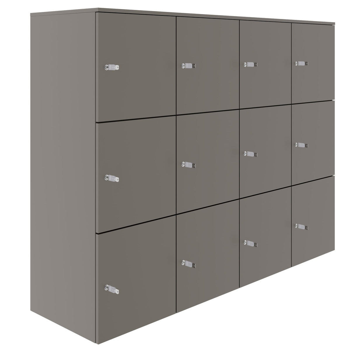 Armoire CHOICE | 1804 x 1386 mm, 12 casiers, gris cubanite - 1 Lightbox Main Image