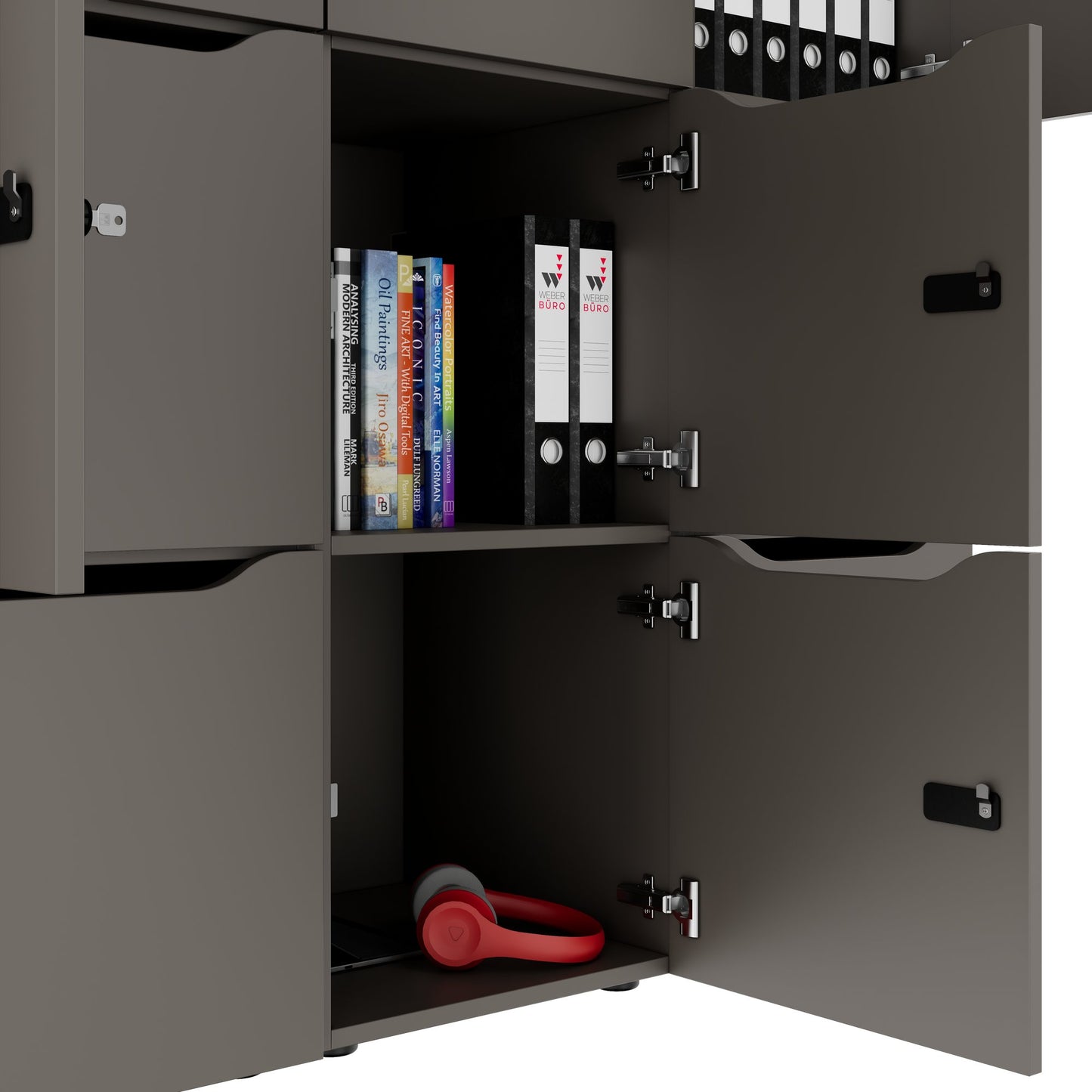 CHOICE Spind | 1804 x 1386 mm, 12 Schließfächer, Cubanitgrau