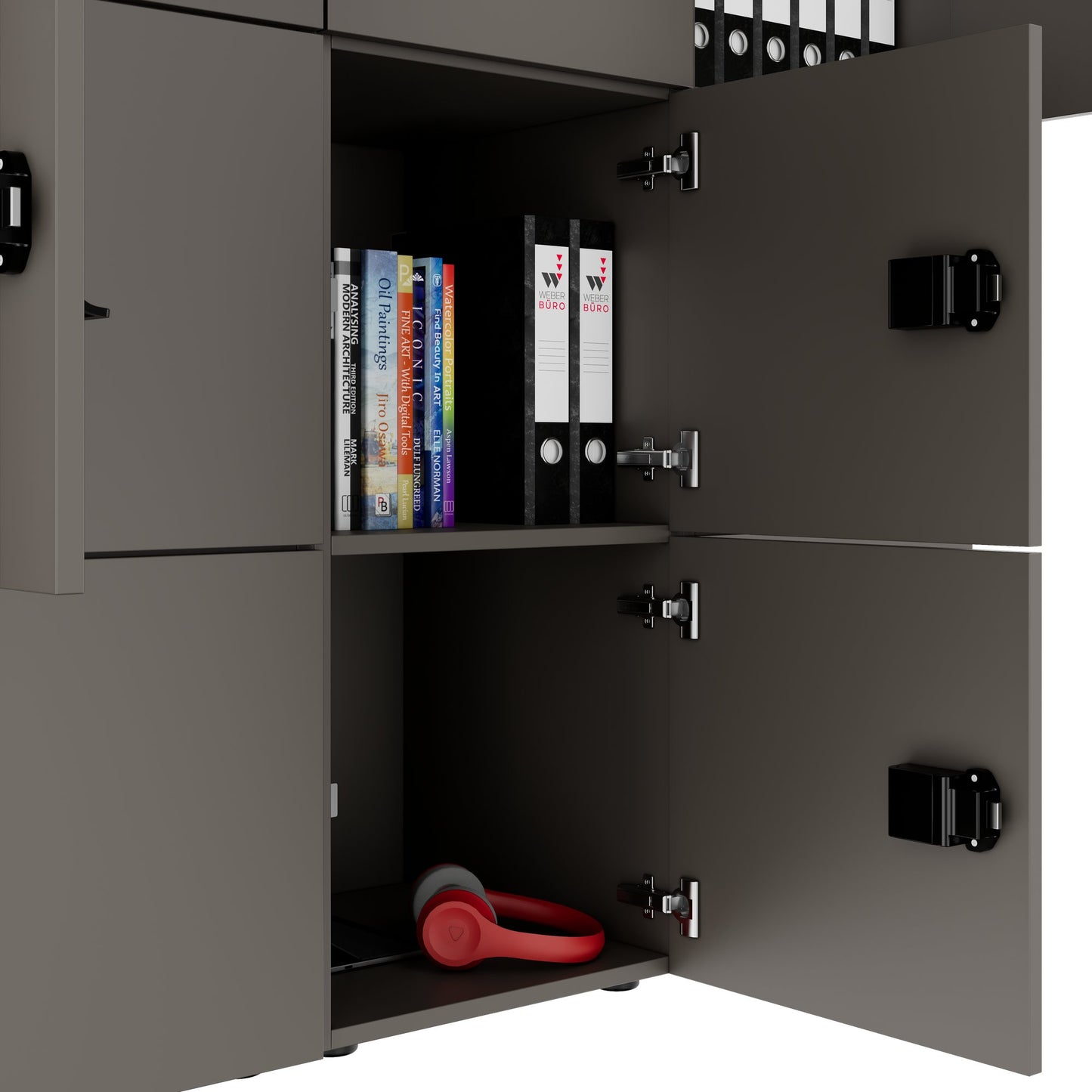 CHOICE Spind | 1804 x 1386 mm, 12 Schließfächer, Cubanitgrau