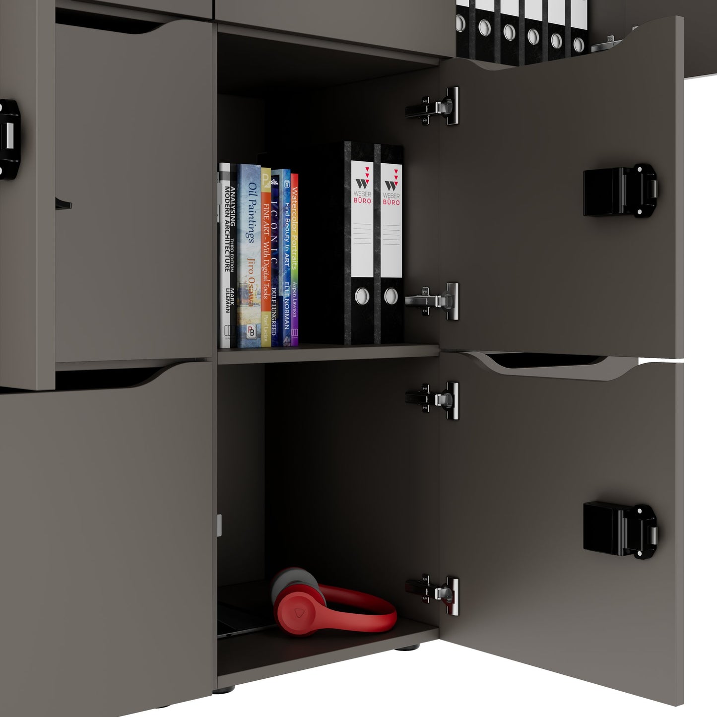 CHOICE Spind | 1804 x 1386 mm, 12 Schließfächer, Cubanitgrau