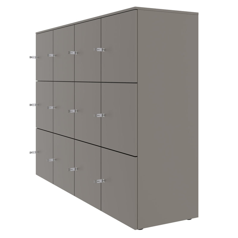 Armoire CHOICE | 1804 x 1386 mm, 12 casiers, gris cubanite - 3 Main Image