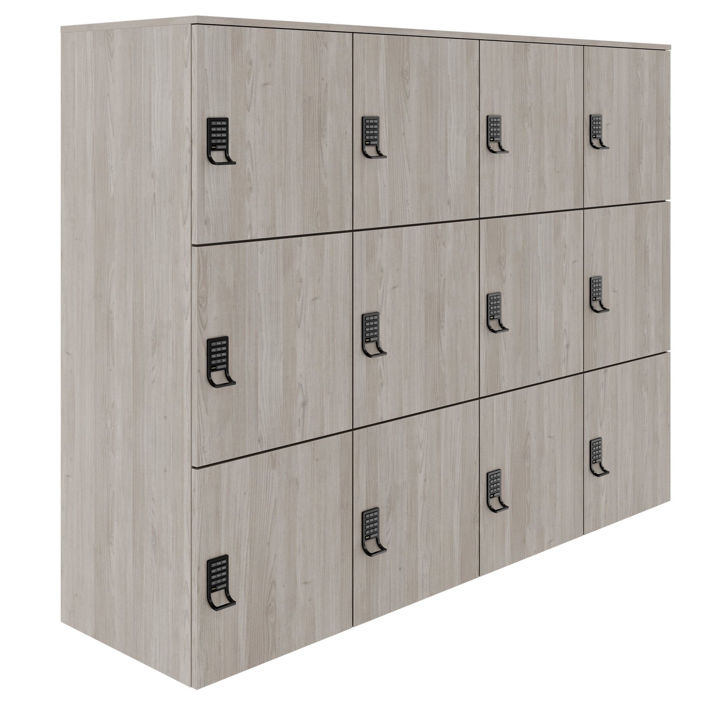 CHOICE Spind | 1804 x 1386 mm, 12 Schließfächer, Nordeiche grau