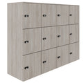 CHOICE Spind | 1804 x 1386 mm, 12 Schließfächer, Nordeiche grau - 5 Thumbnail Image