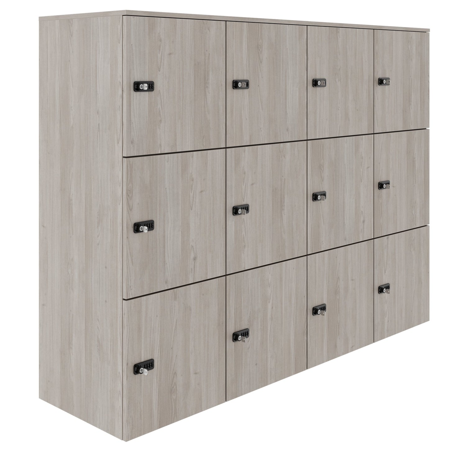 CHOICE Spind | 1804 x 1386 mm, 12 Schließfächer, Nordeiche grau