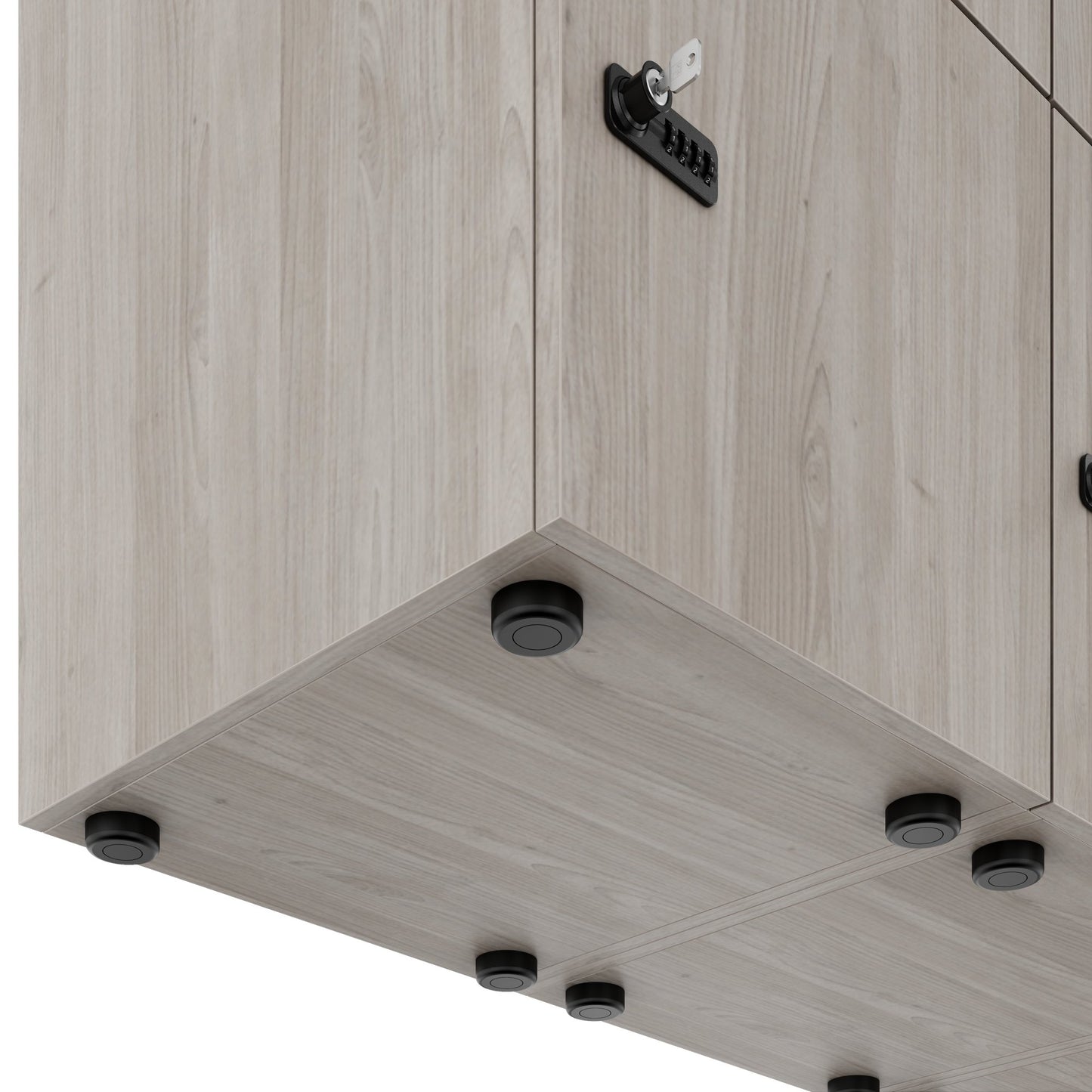 CHOICE Spind | 1804 x 1386 mm, 12 Schließfächer, Nordeiche grau