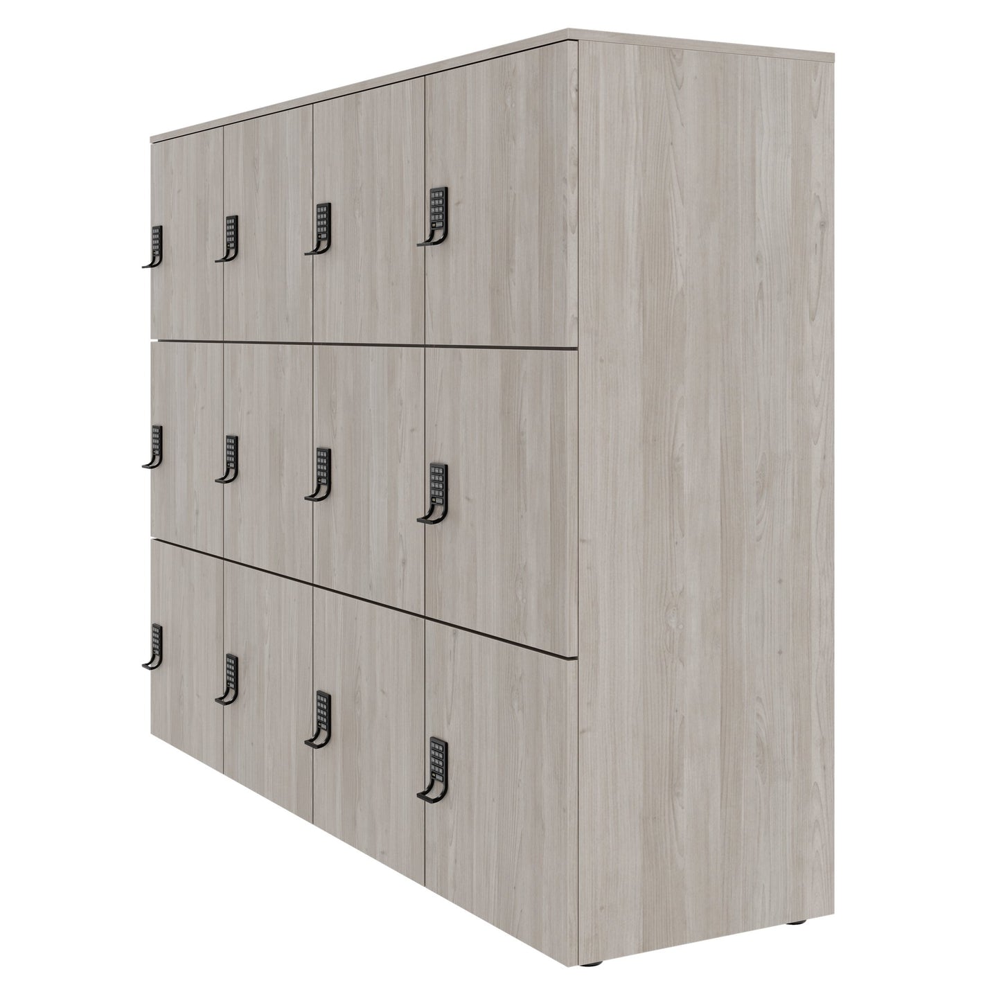 CHOICE Spind | 1804 x 1386 mm, 12 Schließfächer, Nordeiche grau