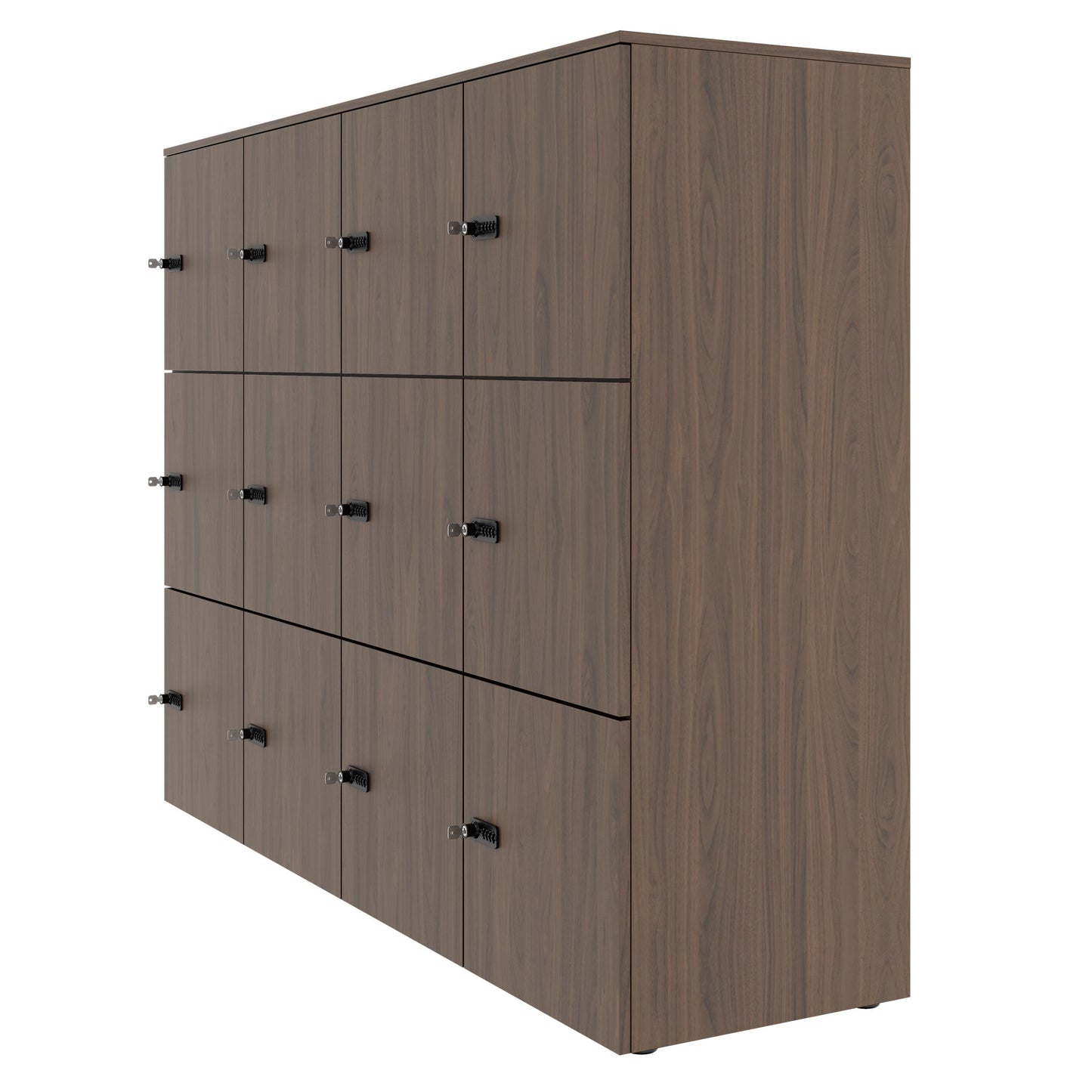 CHOICE Spind | 1804 x 1386 mm, 12 Schließfächer, Nussbaum