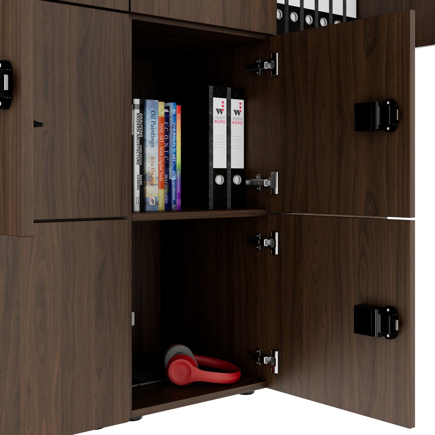 CHOICE Spind | 1804 x 1386 mm, 12 Schließfächer, Nussbaum