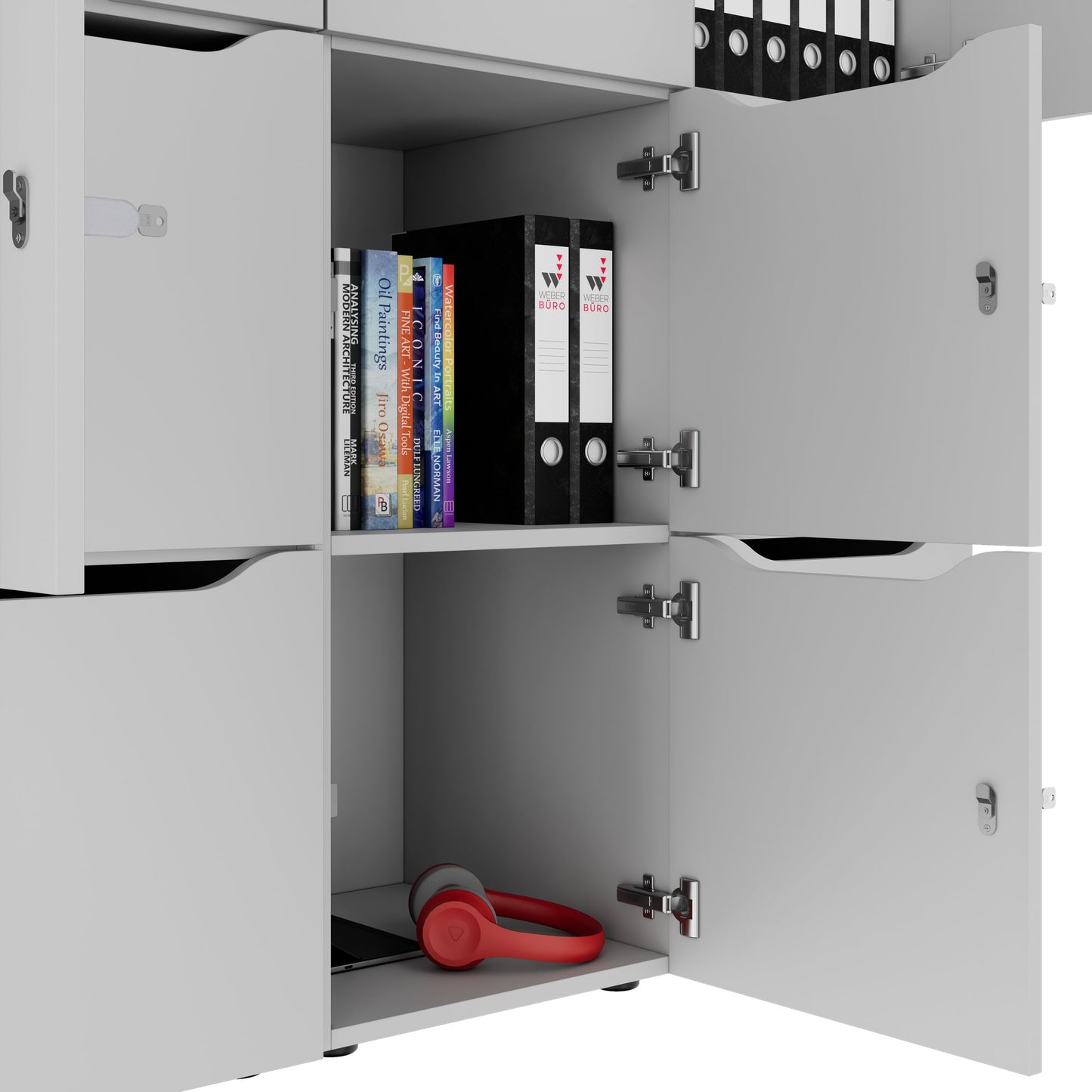 CHOICE Spind | 1804 x 1386 mm, 12 Schliessfächer, Perlgrau