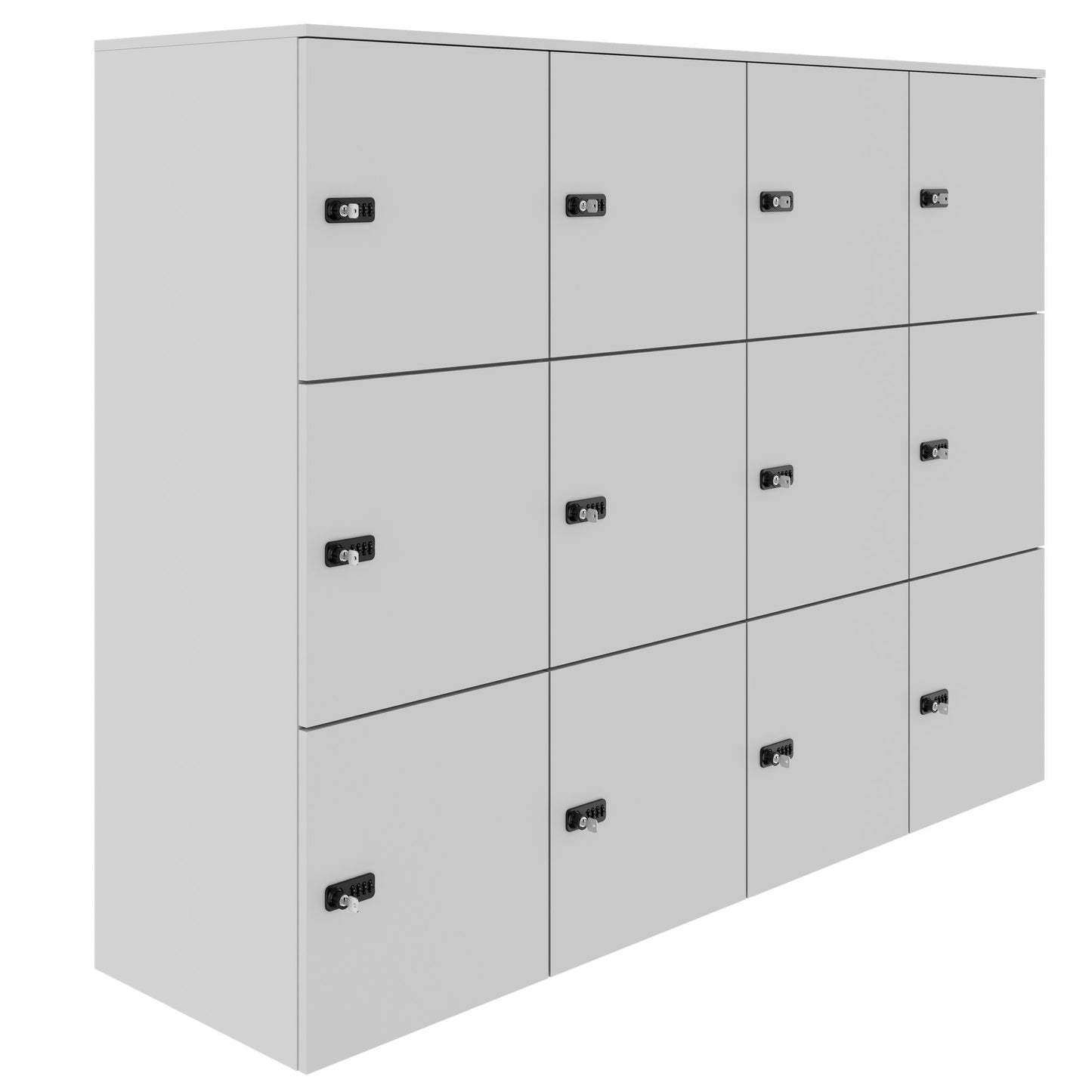 CHOICE Spind | 1804 x 1386 mm, 12 Schliessfächer, Perlgrau