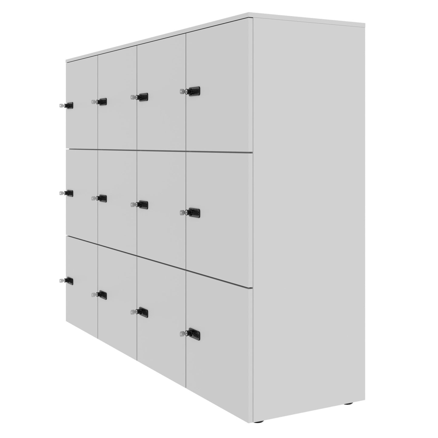 CHOICE Spind | 1804 x 1386 mm, 12 Schliessfächer, Perlgrau