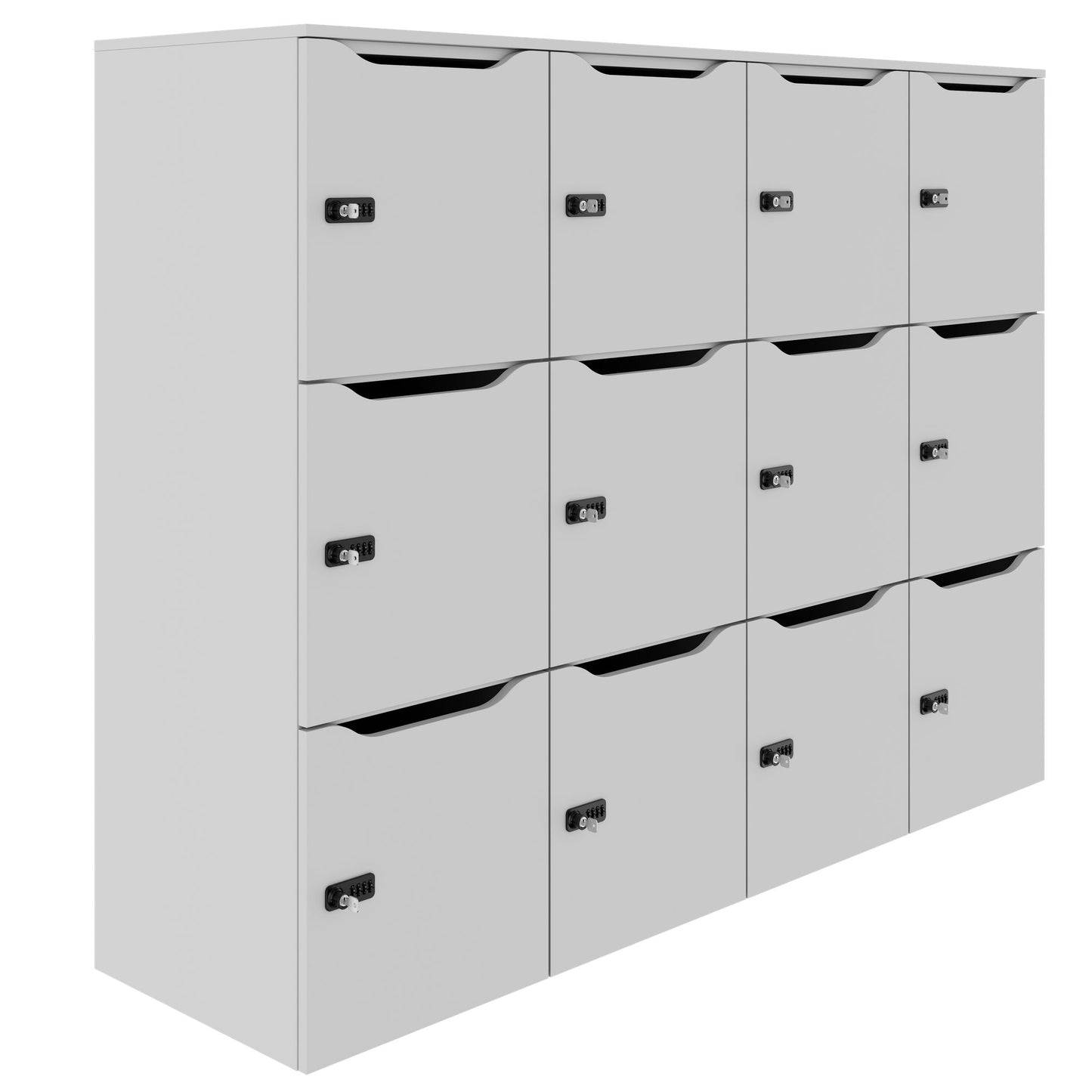 CHOICE Spind | 1804 x 1386 mm, 12 Schliessfächer, Perlgrau