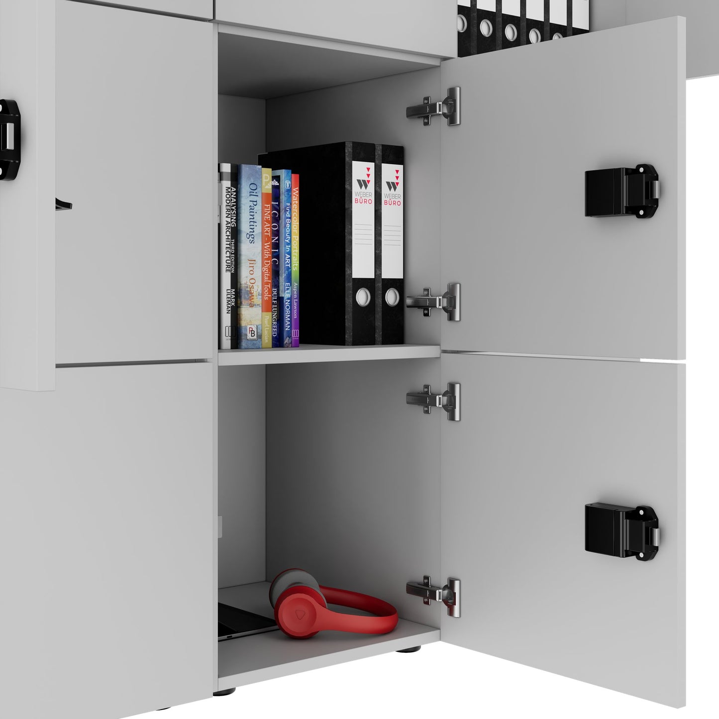 CHOICE Spind | 1804 x 1386 mm, 12 Schliessfächer, Perlgrau