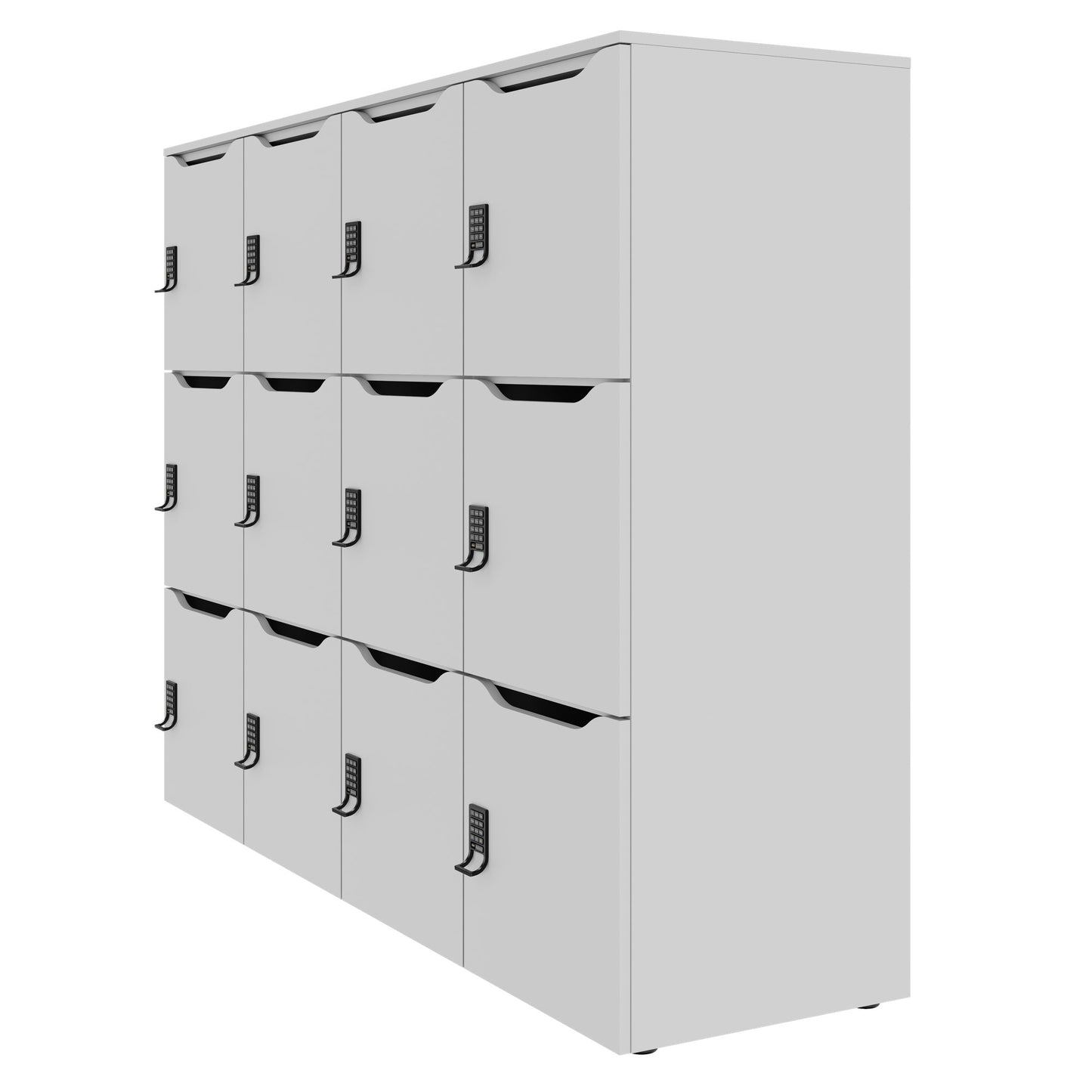 CHOICE Spind | 1804 x 1386 mm, 12 Schliessfächer, Perlgrau