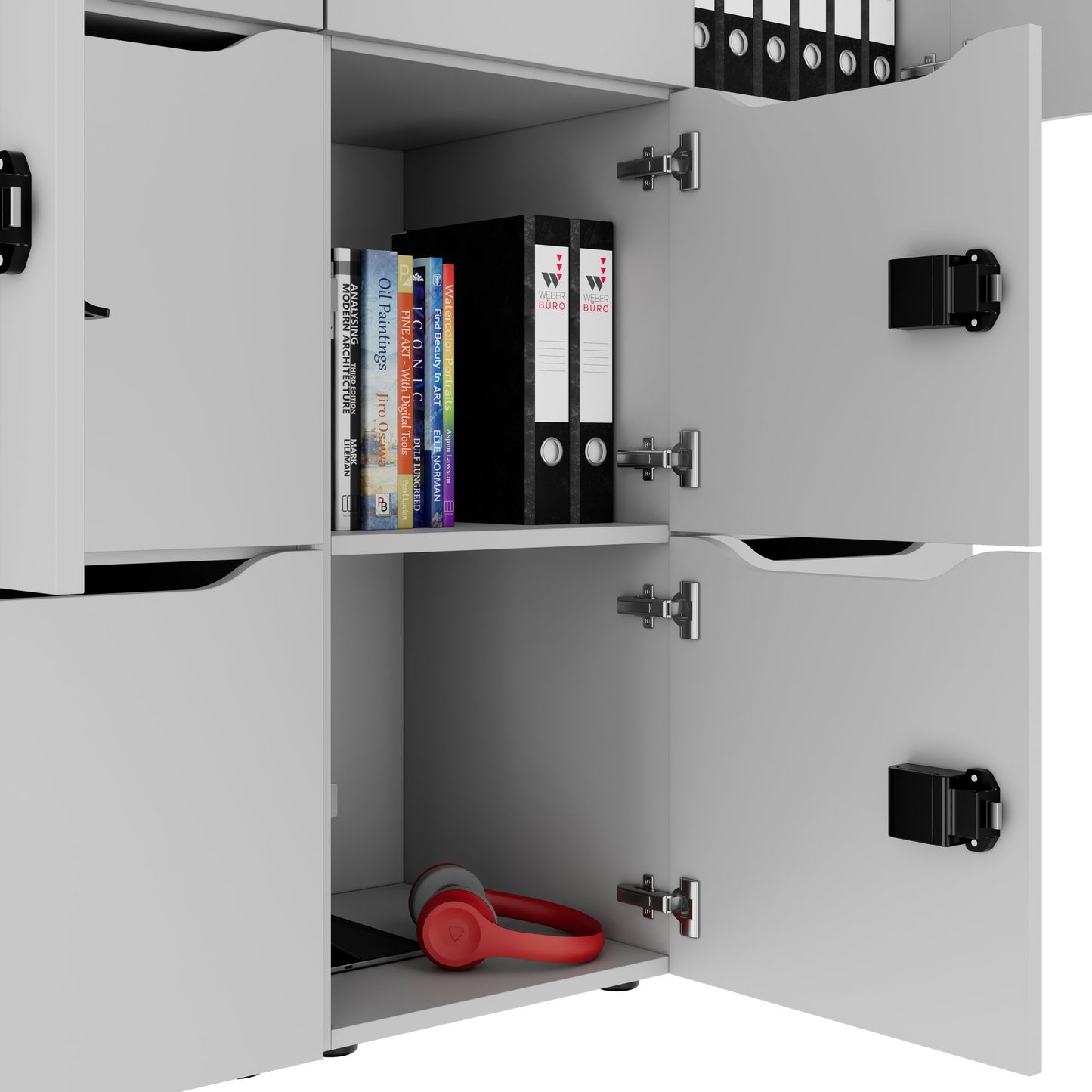 CHOICE Spind | 1804 x 1386 mm, 12 Schliessfächer, Perlgrau