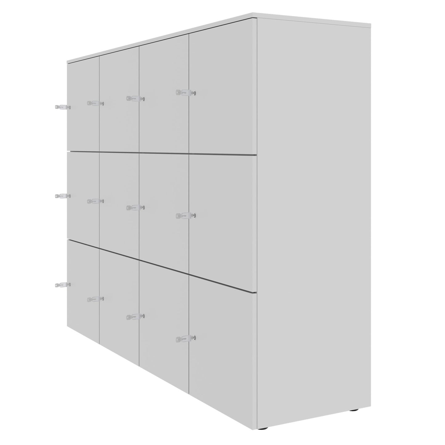 CHOICE Spind | 1804 x 1386 mm, 12 Schliessfächer, Perlgrau