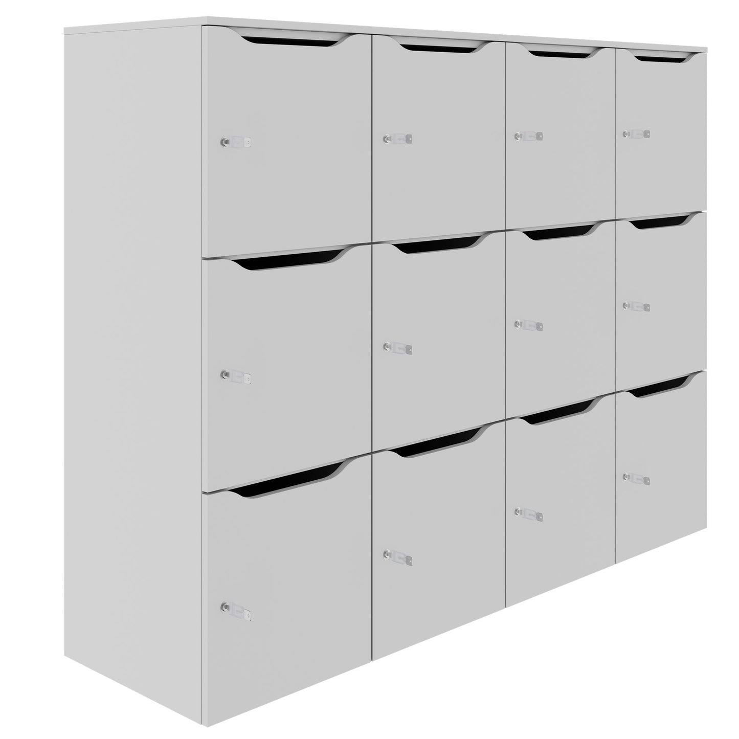 CHOICE Spind | 1804 x 1386 mm, 12 Schliessfächer, Perlgrau