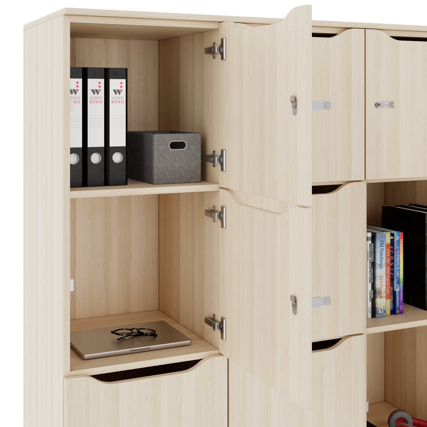 CHOICE Spind | 1804 x 1386 mm, 12 Schließfächer, Sandesche