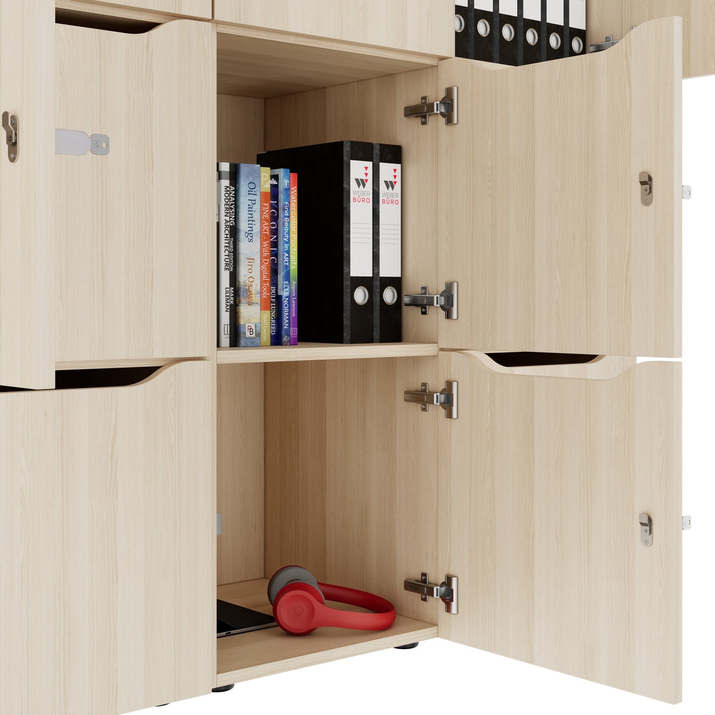 CHOICE Spind | 1804 x 1386 mm, 12 Schließfächer, Sandesche