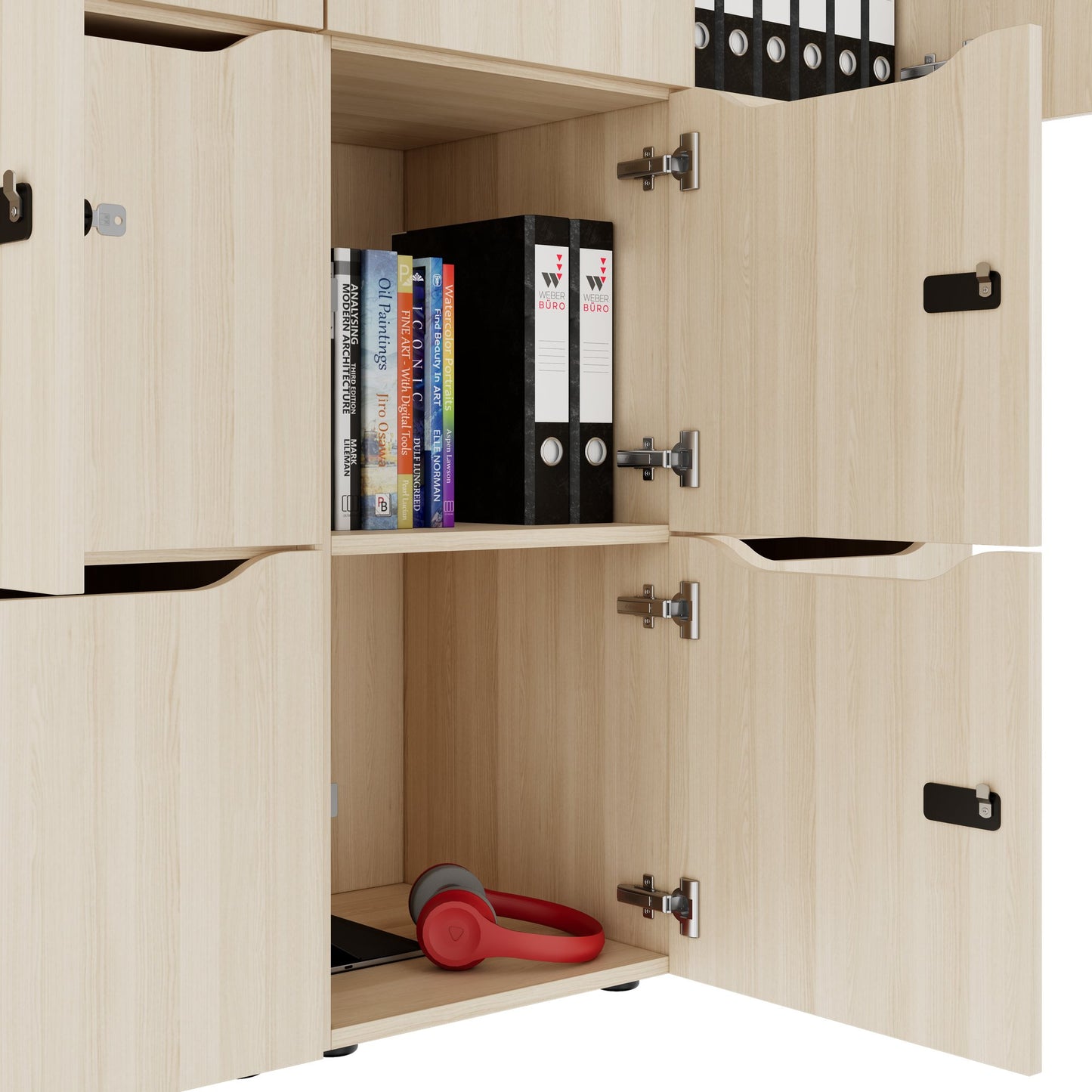 CHOICE Spind | 1804 x 1386 mm, 12 Schließfächer, Sandesche