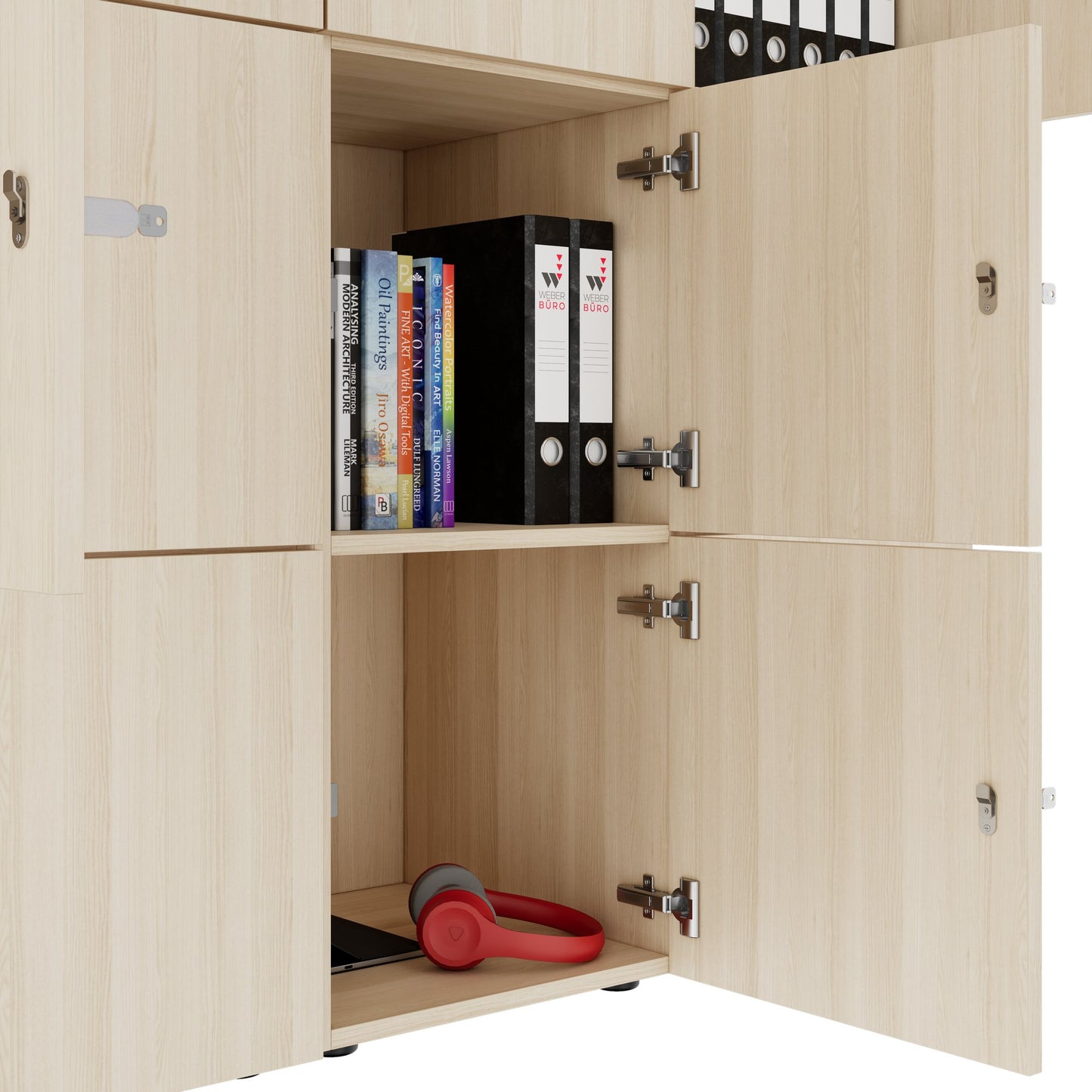 CHOICE Spind | 1804 x 1386 mm, 12 Schließfächer, Sandesche