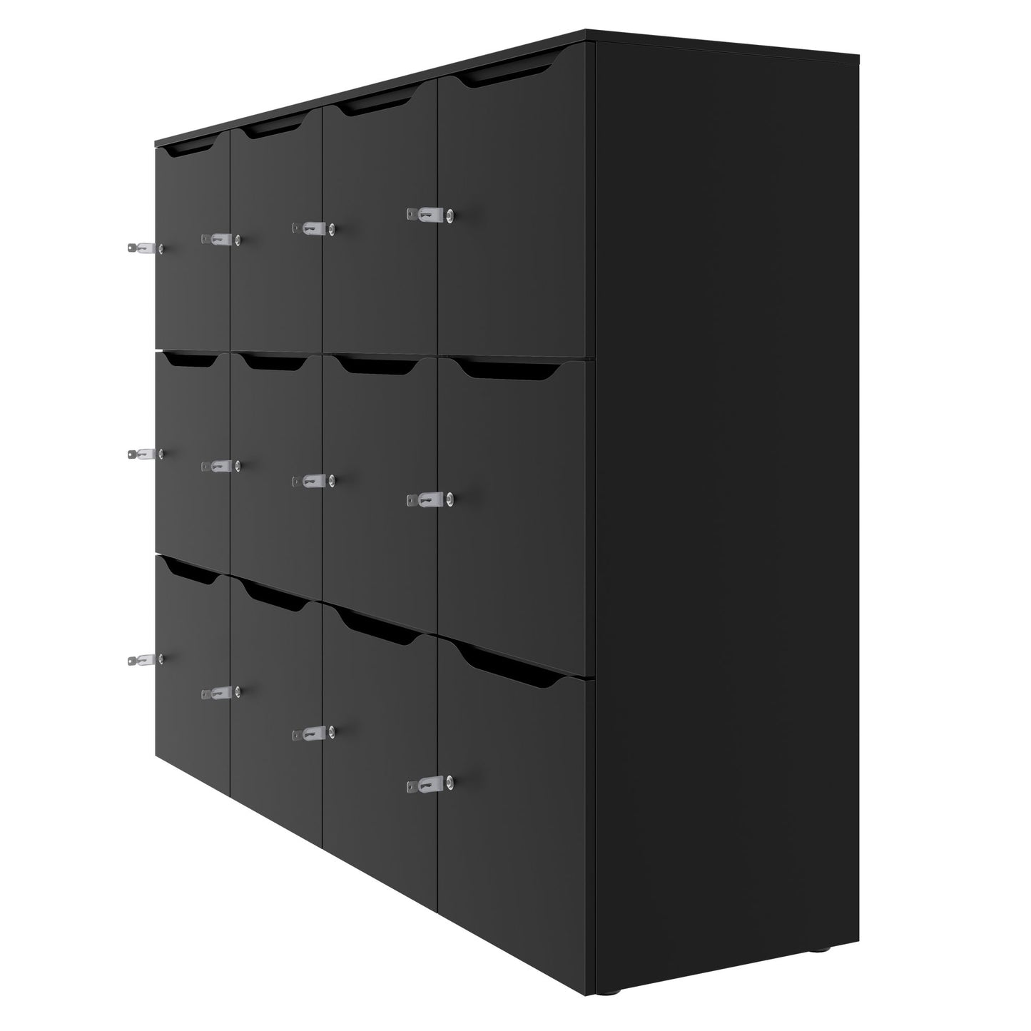 CHOICE Spind | 1804 x 1386 mm, 12 Schliessfächer, Schwarz