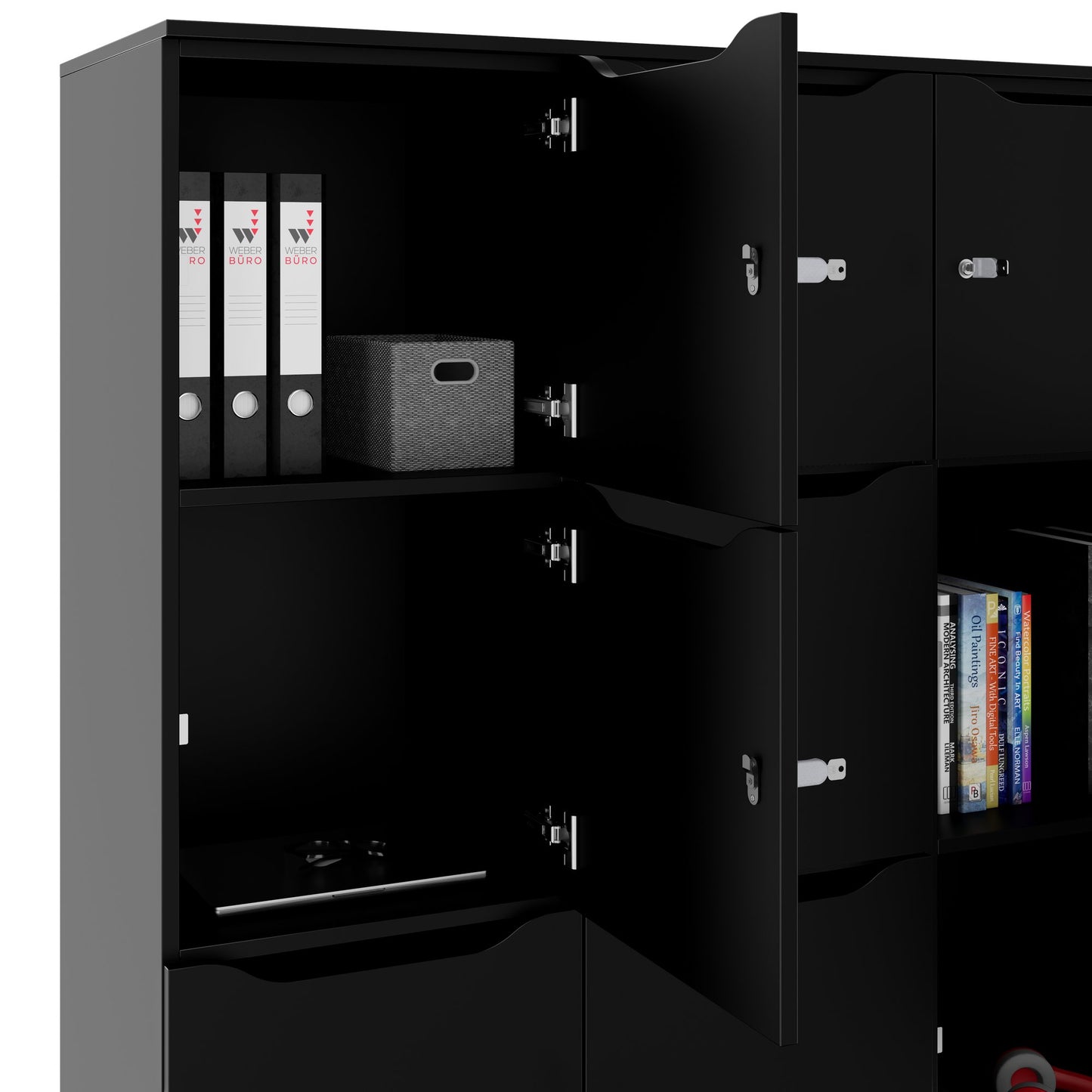 CHOICE Spind | 1804 x 1386 mm, 12 Schliessfächer, Schwarz