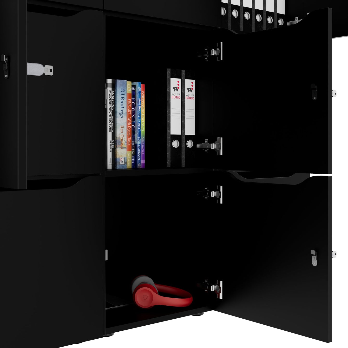 CHOICE Spind | 1804 x 1386 mm, 12 Schliessfächer, Schwarz