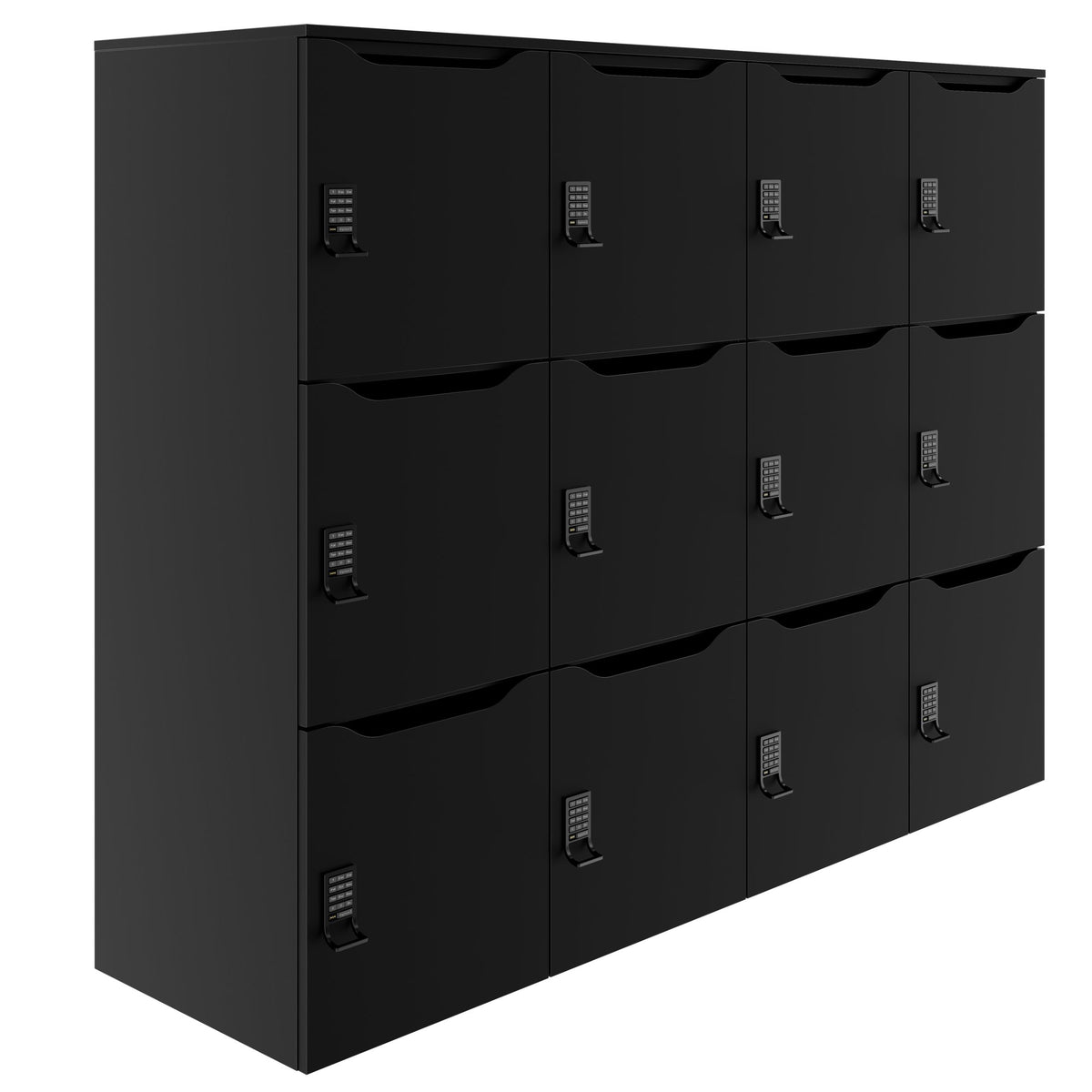 CHOICE Locker | 1804 x 1386 mm, 12 lockers, black - 1 Lightbox Main Image