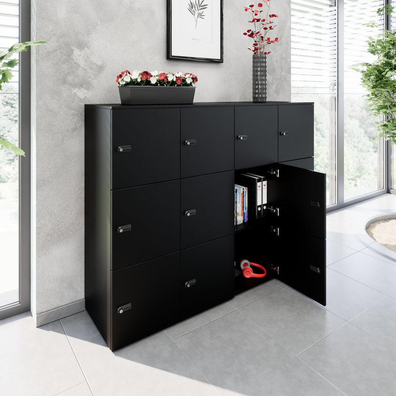 CHOICE Locker | 1804 x 1386 mm, 12 lockers, black - 8 Main Image