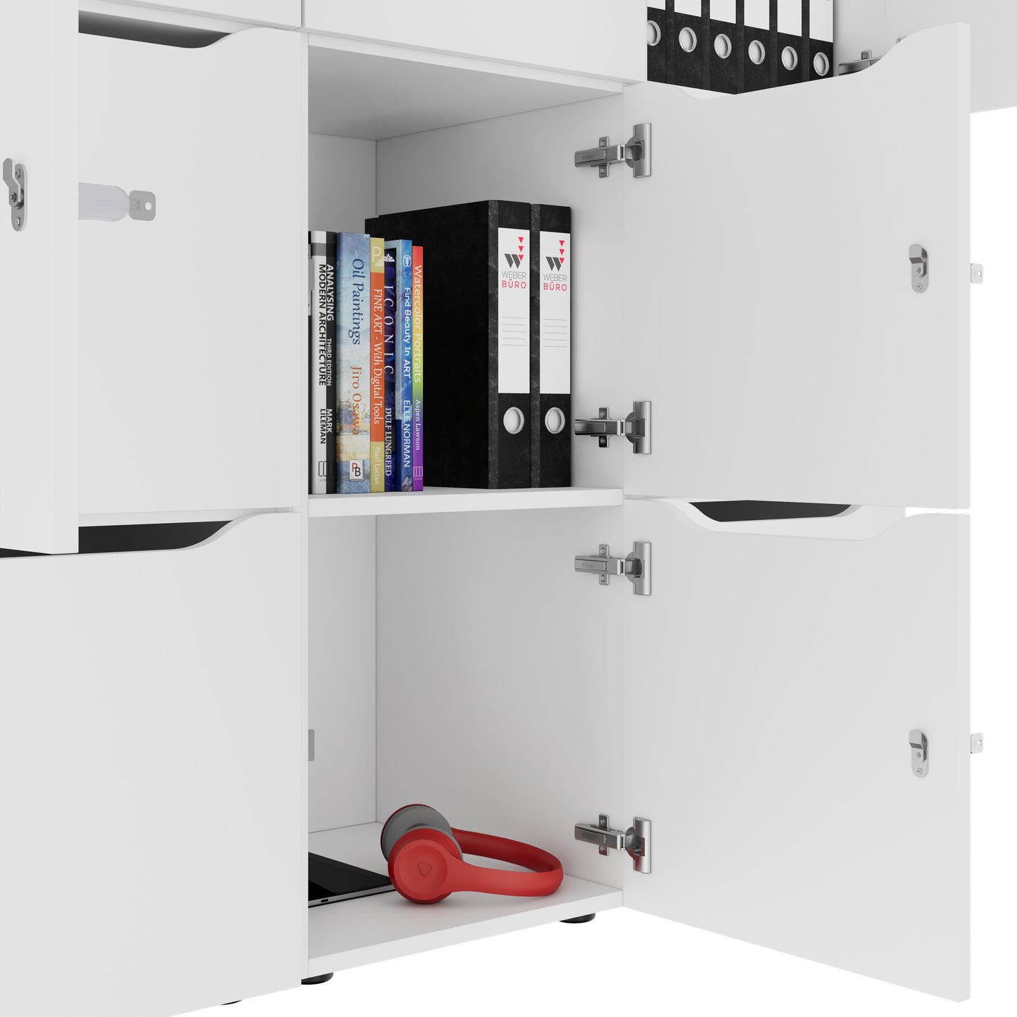 CHOICE Spind | 1804 x 1386 mm, 12 Schliessfächer, Weiss