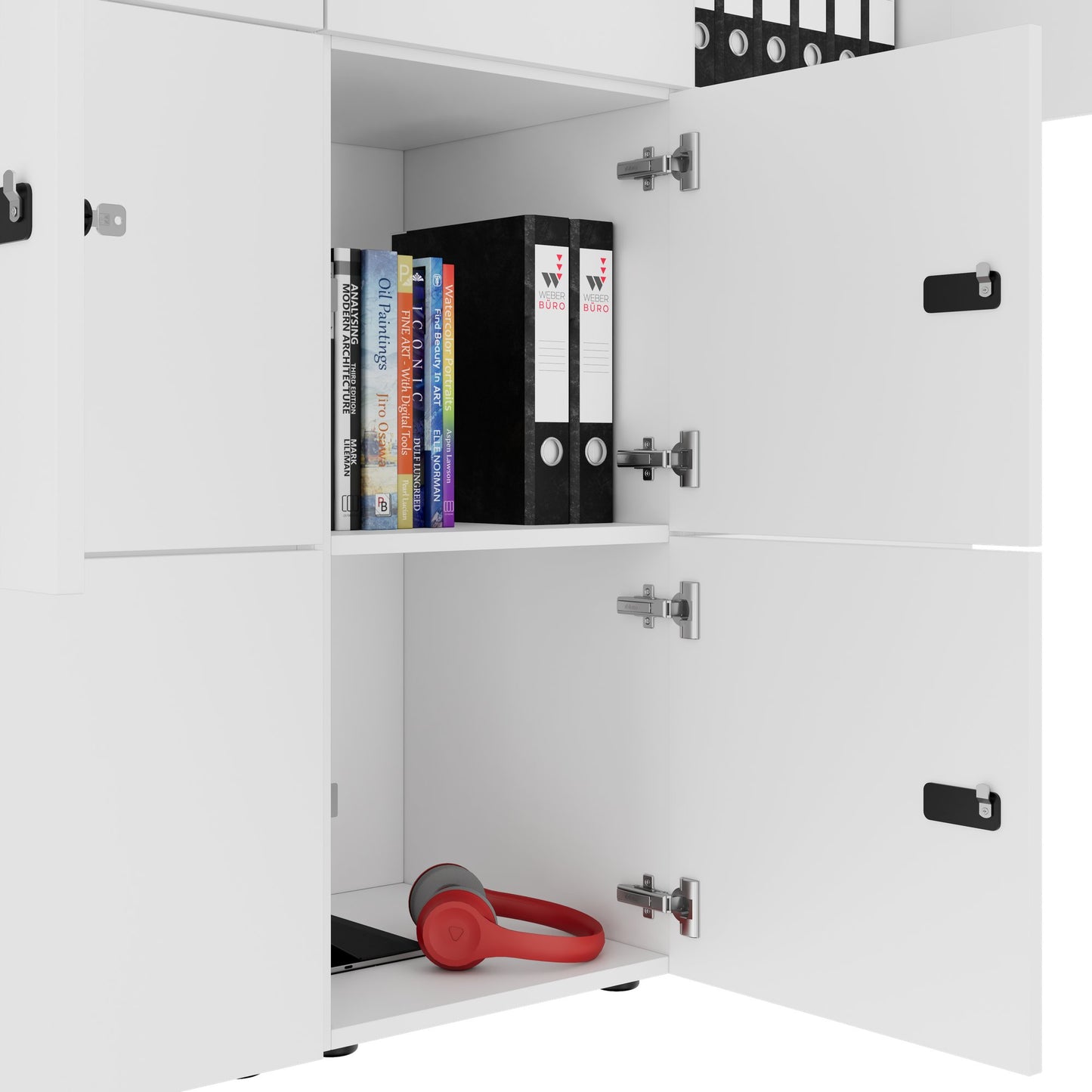 CHOICE Spind | 1804 x 1386 mm, 12 Schliessfächer, Weiss